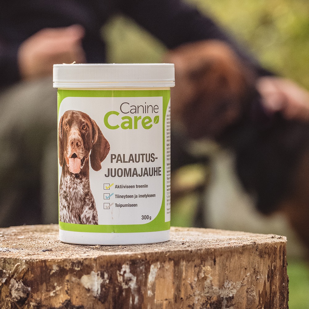 CanineCare Facebook ad: CanineCare-tuotteet koirasi hyvinvoinnin ja suorituskyvyn…