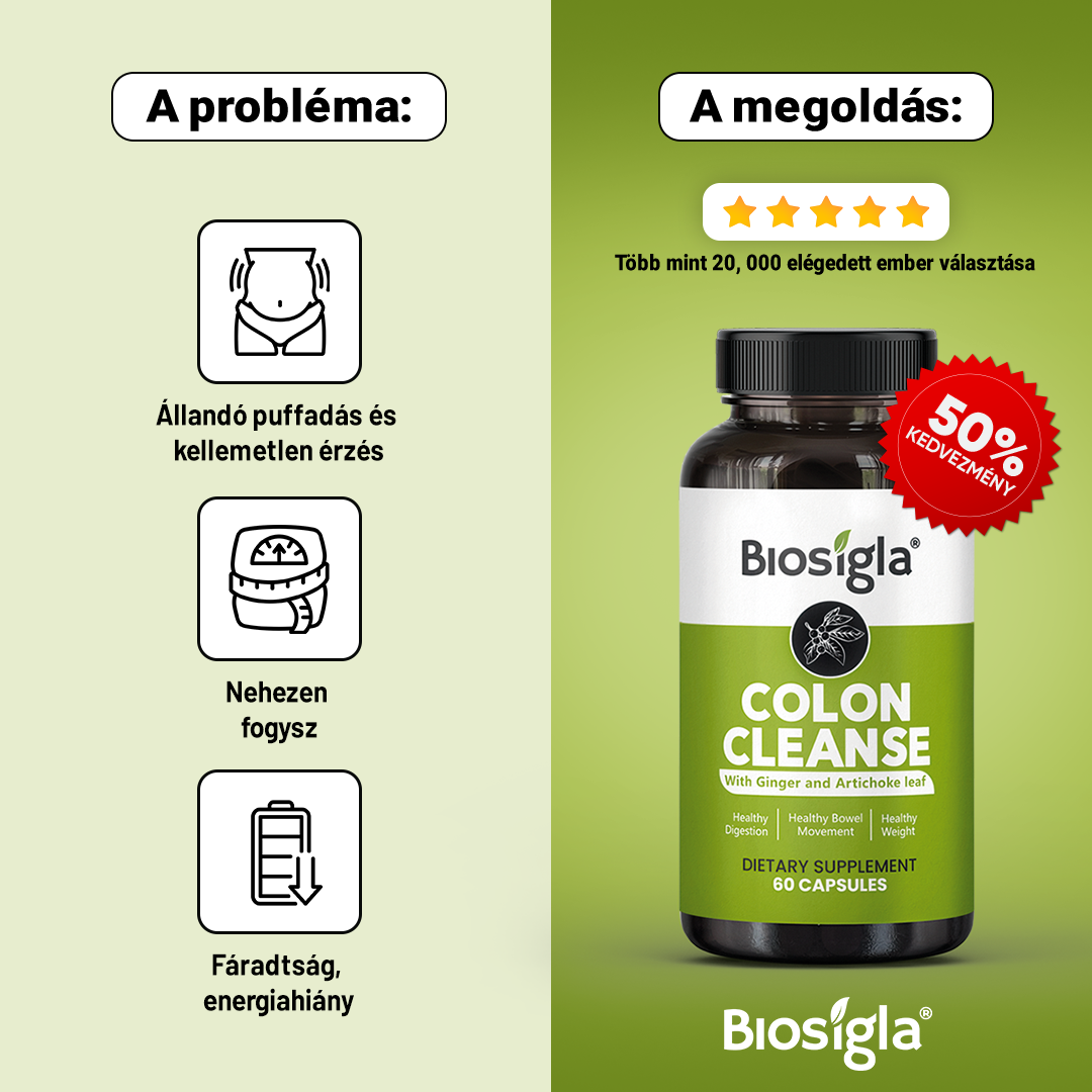 Biosigla Colon Cleanse Facebook ad: Puffadásmentes has, boldog ember vagy!