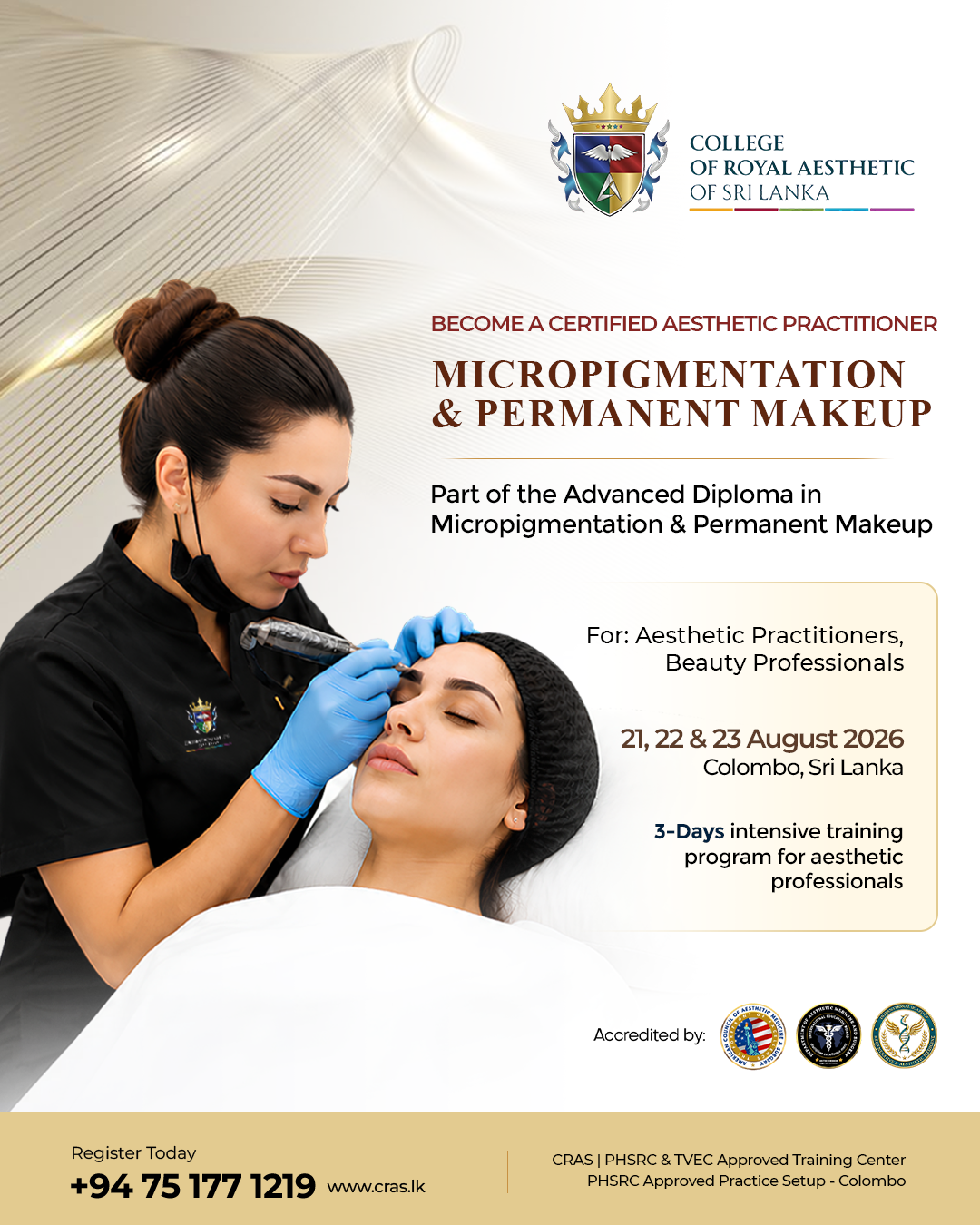 College of Royal Aesthetic of Sri Lanka Facebook ad from Jul 8, 2026