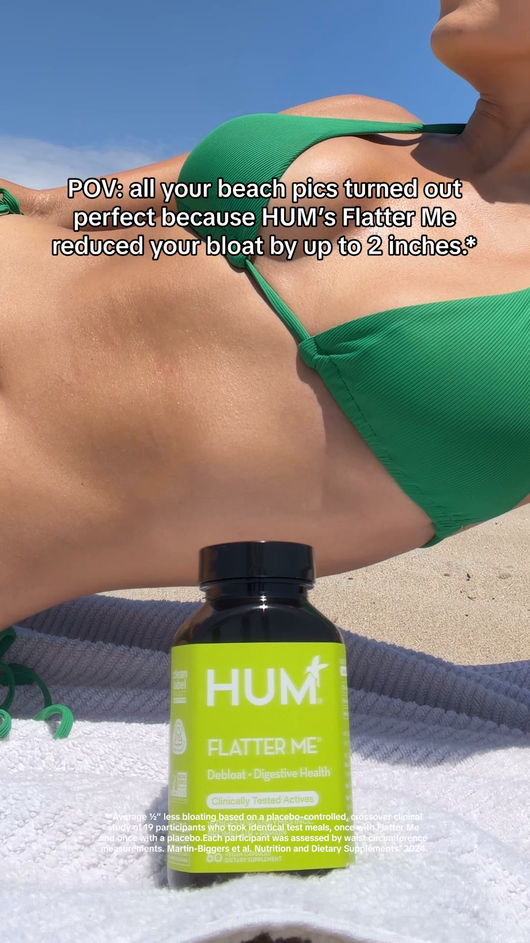 HUM Nutrition Facebook ad: Eat what you love. Skip the bloat.