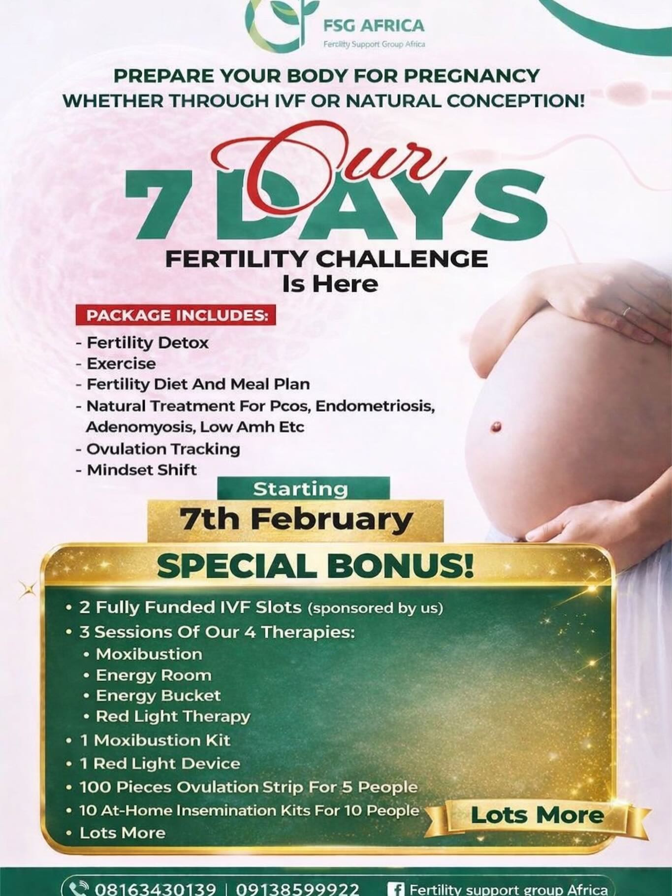 Fertility Coaching and counseling Facebook ad: Hello my beautiful people