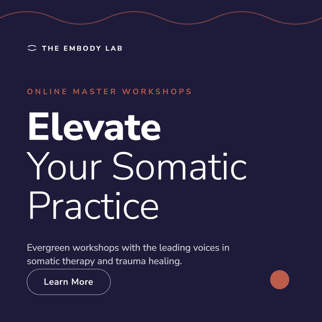 The Embody Lab Facebook ad: Elevate your practice with expert-led workshops in trauma…