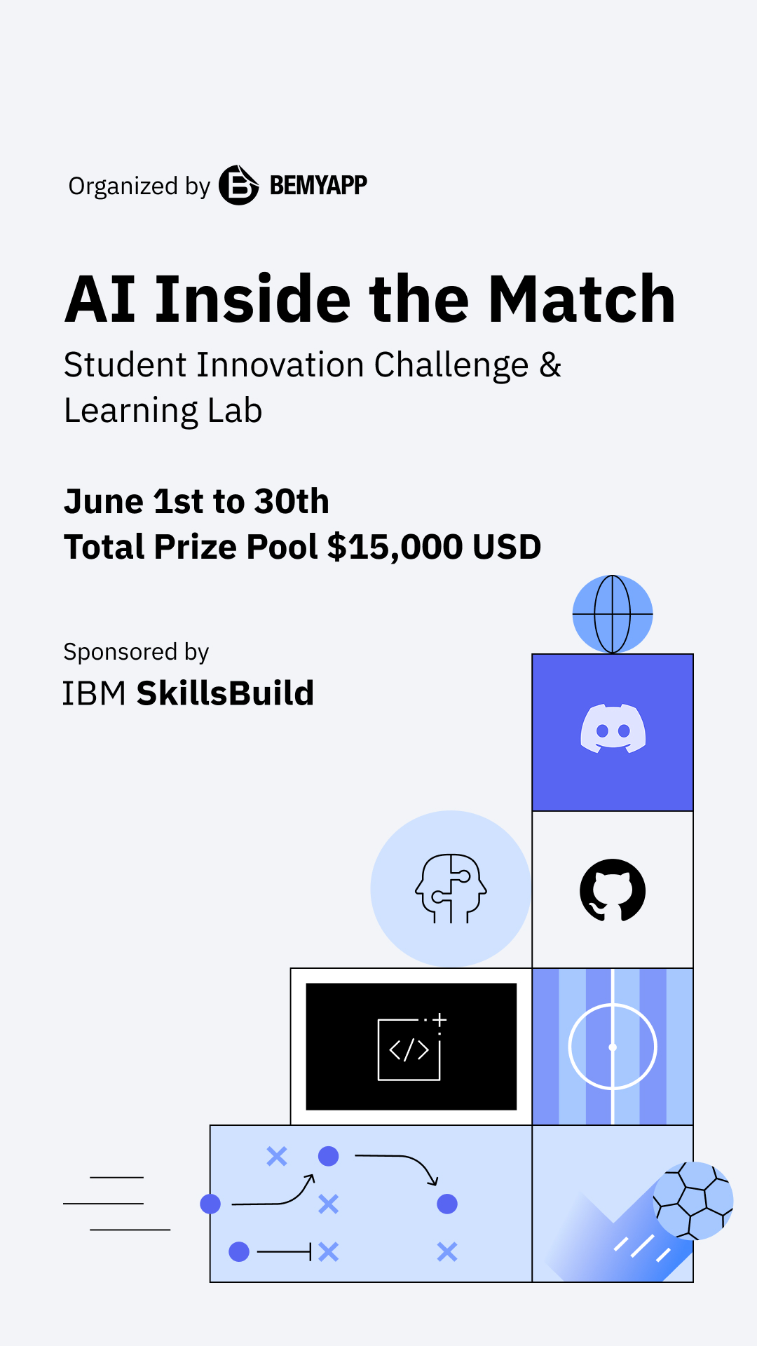 BeMyApp Facebook ad: Compete for the $15,000 prize pool