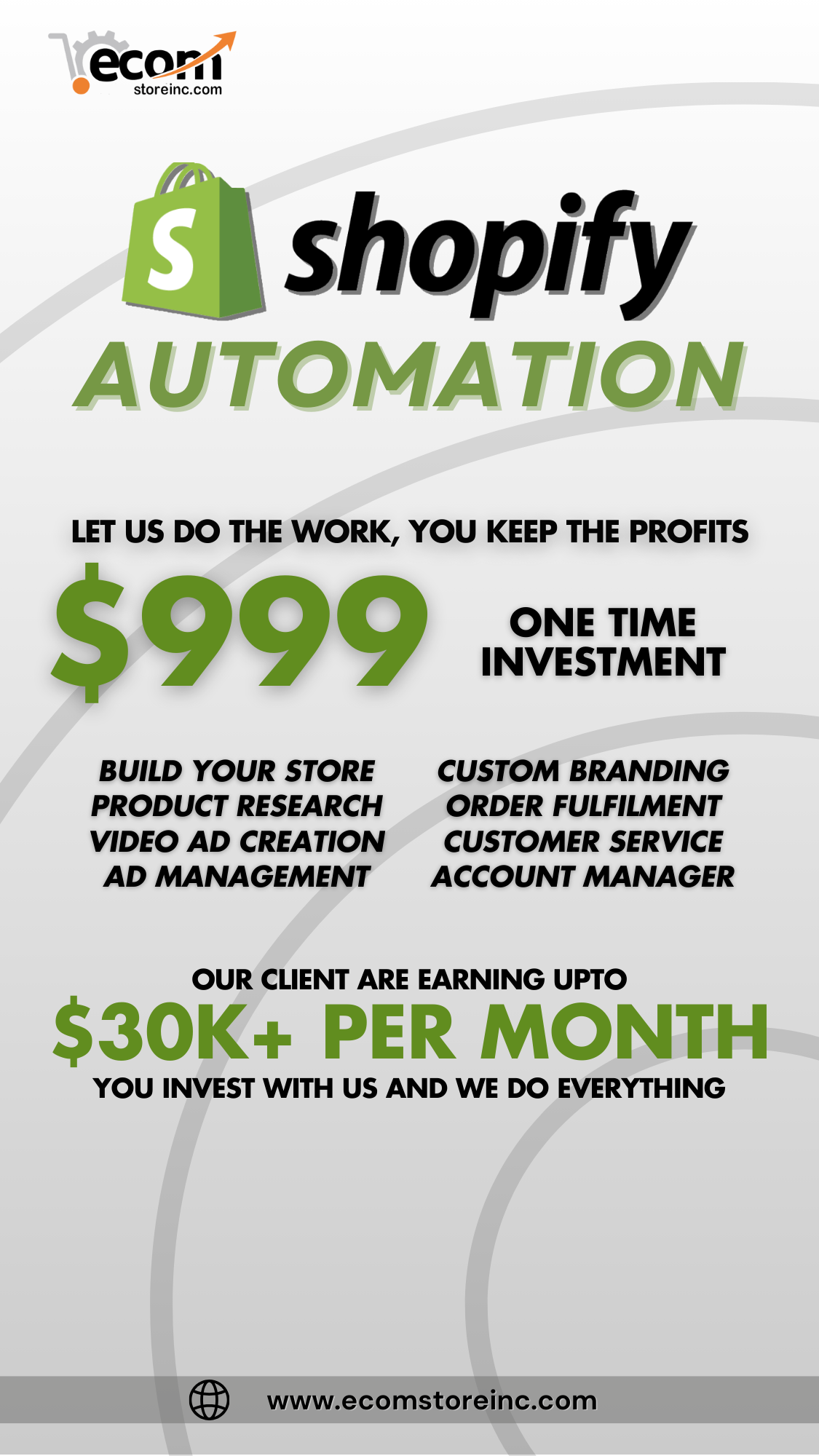 Ecom Store INC Facebook ad from Dec 3, 2025