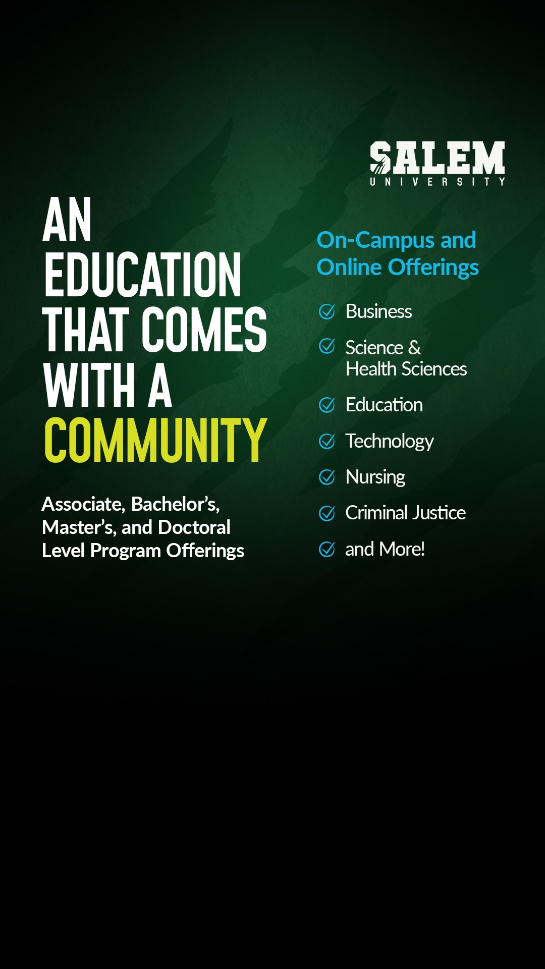 Salem University Facebook ad