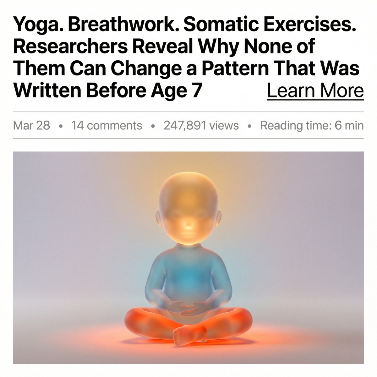 Health Post News Facebook ad: The Tension Isn't Stored Stress. It's a Childhood Pattern…