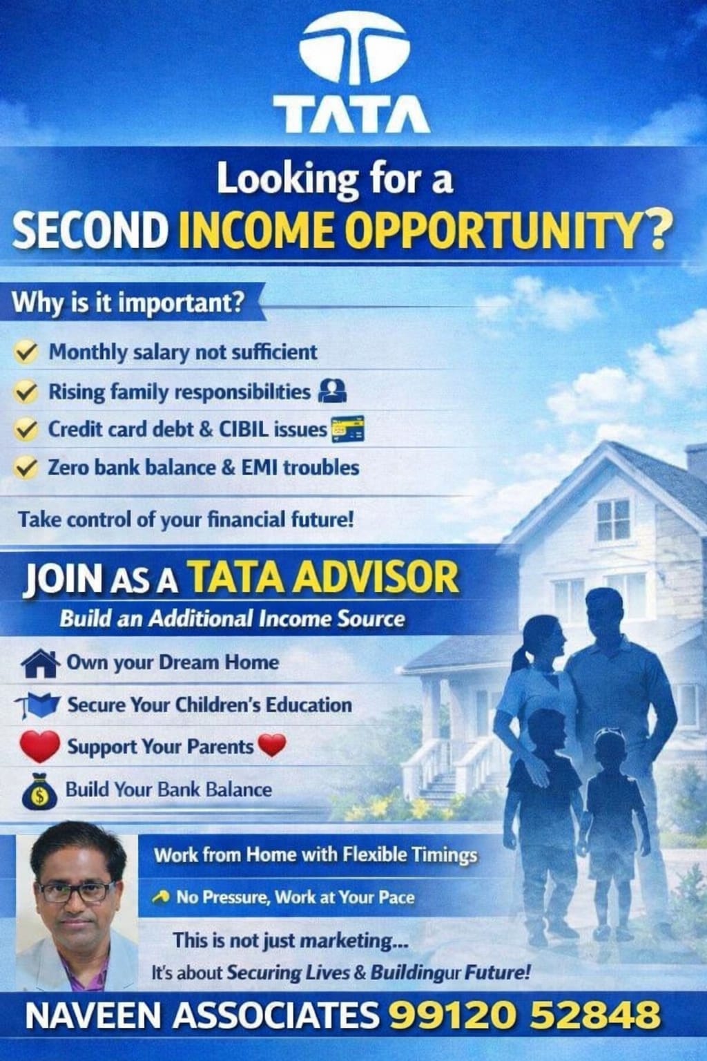 Tata AIA Life Facebook ad: Lookings for a Second Income Opportunity?