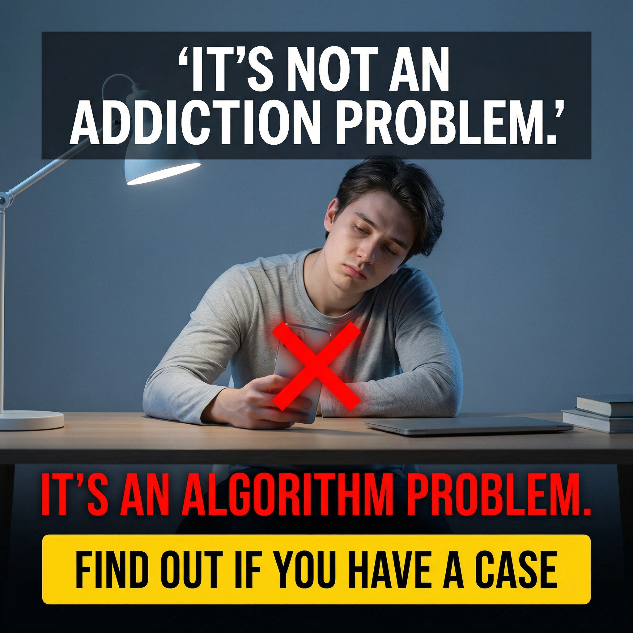 Social Media Addiction Facebook ad: Used Social Media 3+ Hours a Day as a Kid?
