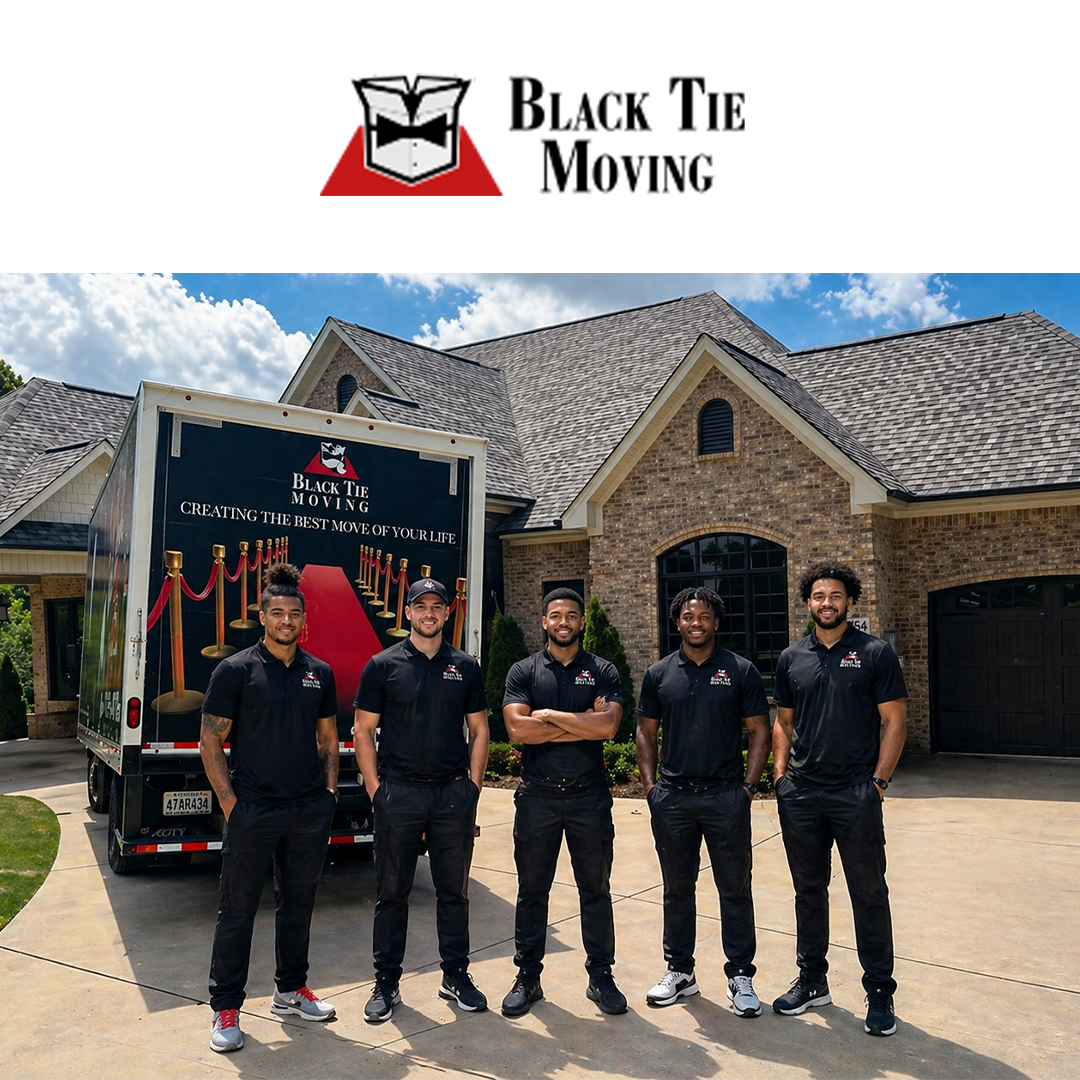 Black Tie Moving Services Facebook ad: Book Your Black Tie Move