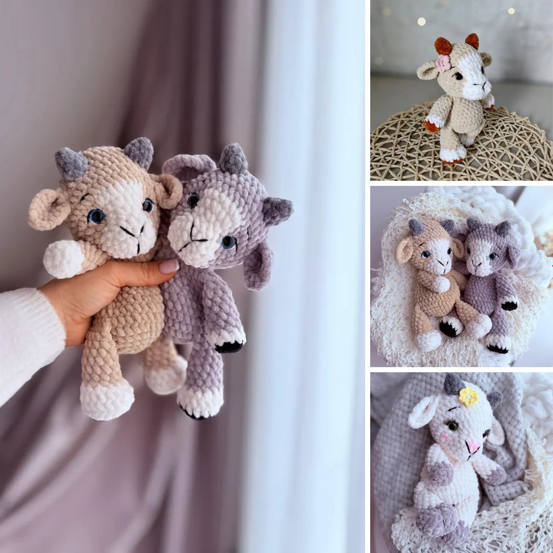 Handycraft Facebook ad: Goat Amigurumi Crochet Lovey Pattern
