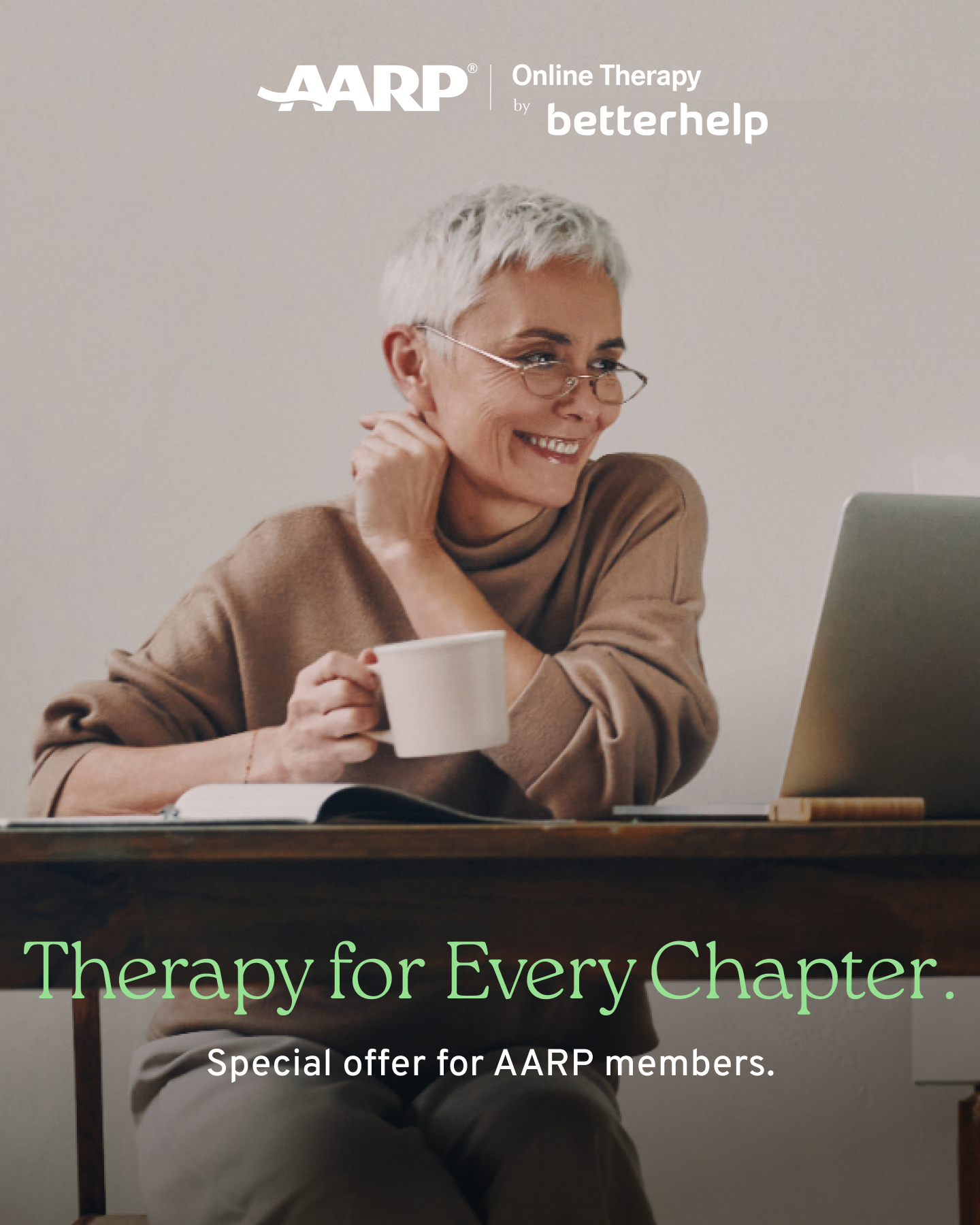 AARP Media Ad Network Facebook ad: Therapy for Every Life Chapter.
