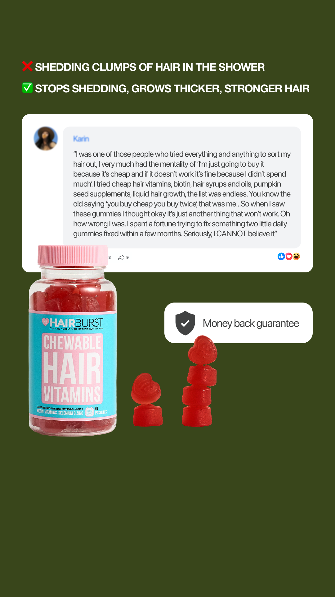 Hairburst Facebook ad