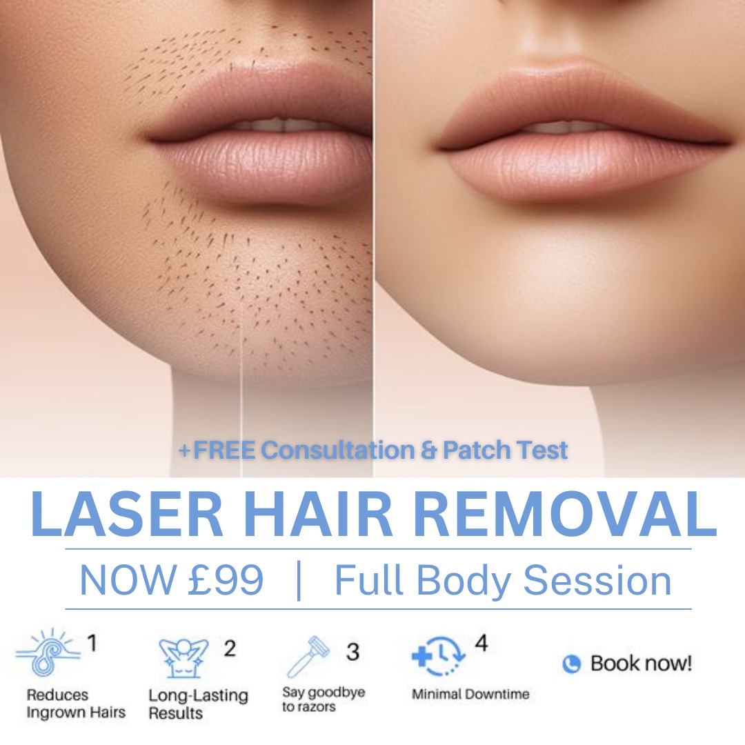 Suraya Beauty Corner Facebook ad: Full Body Laser Hair Removal Just £99