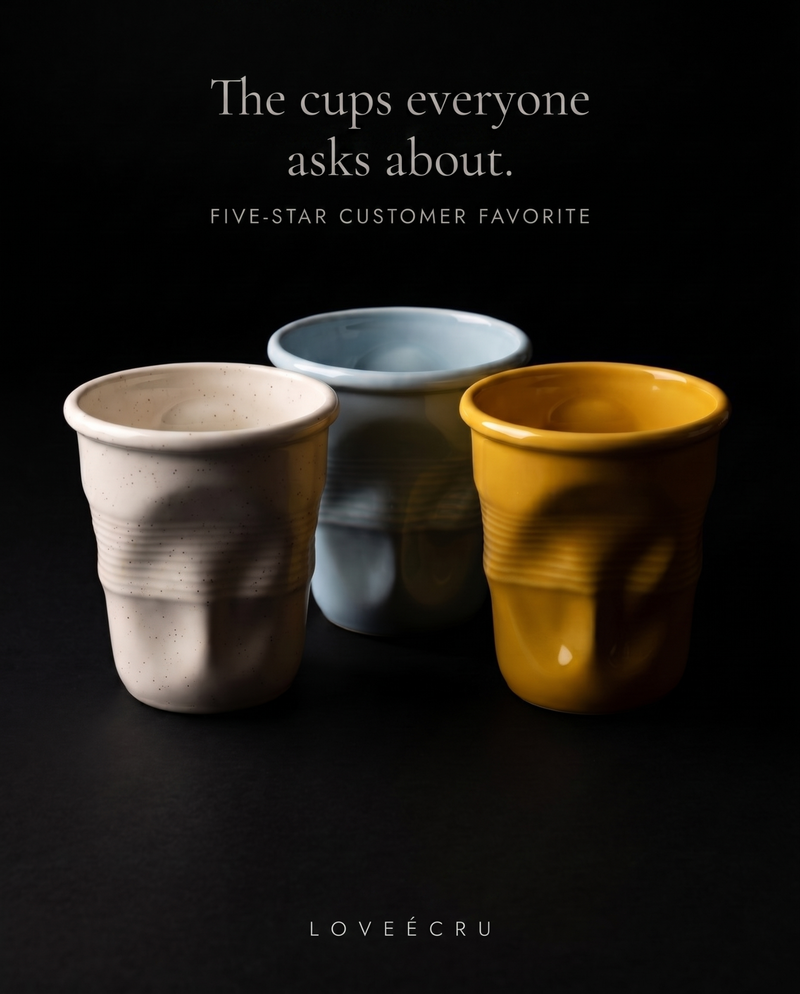 LoveÉcru Ceramics Facebook ad: The Cup Everyone Asks About