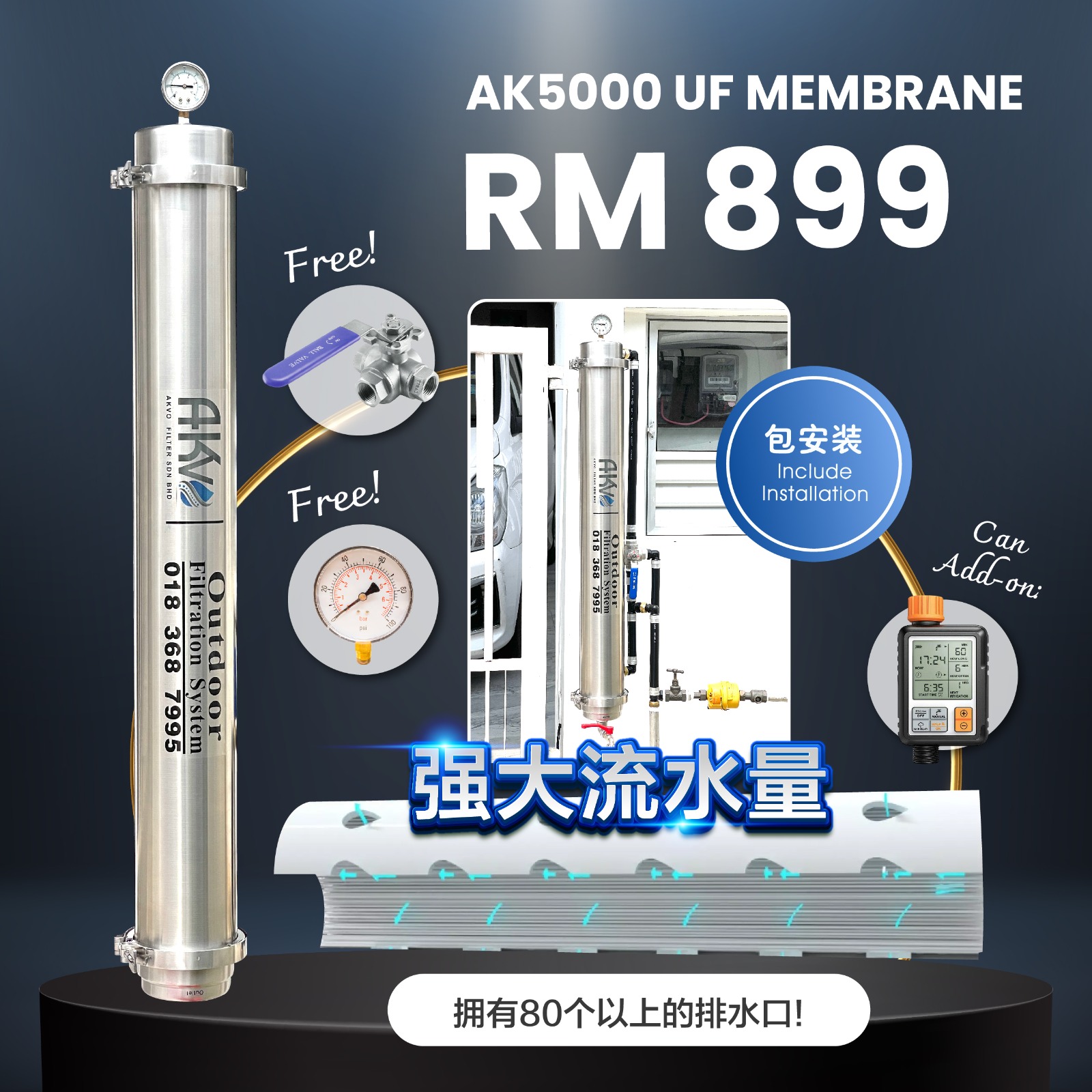 AKVO water filter Facebook ad: 走过路过别错过!!!!