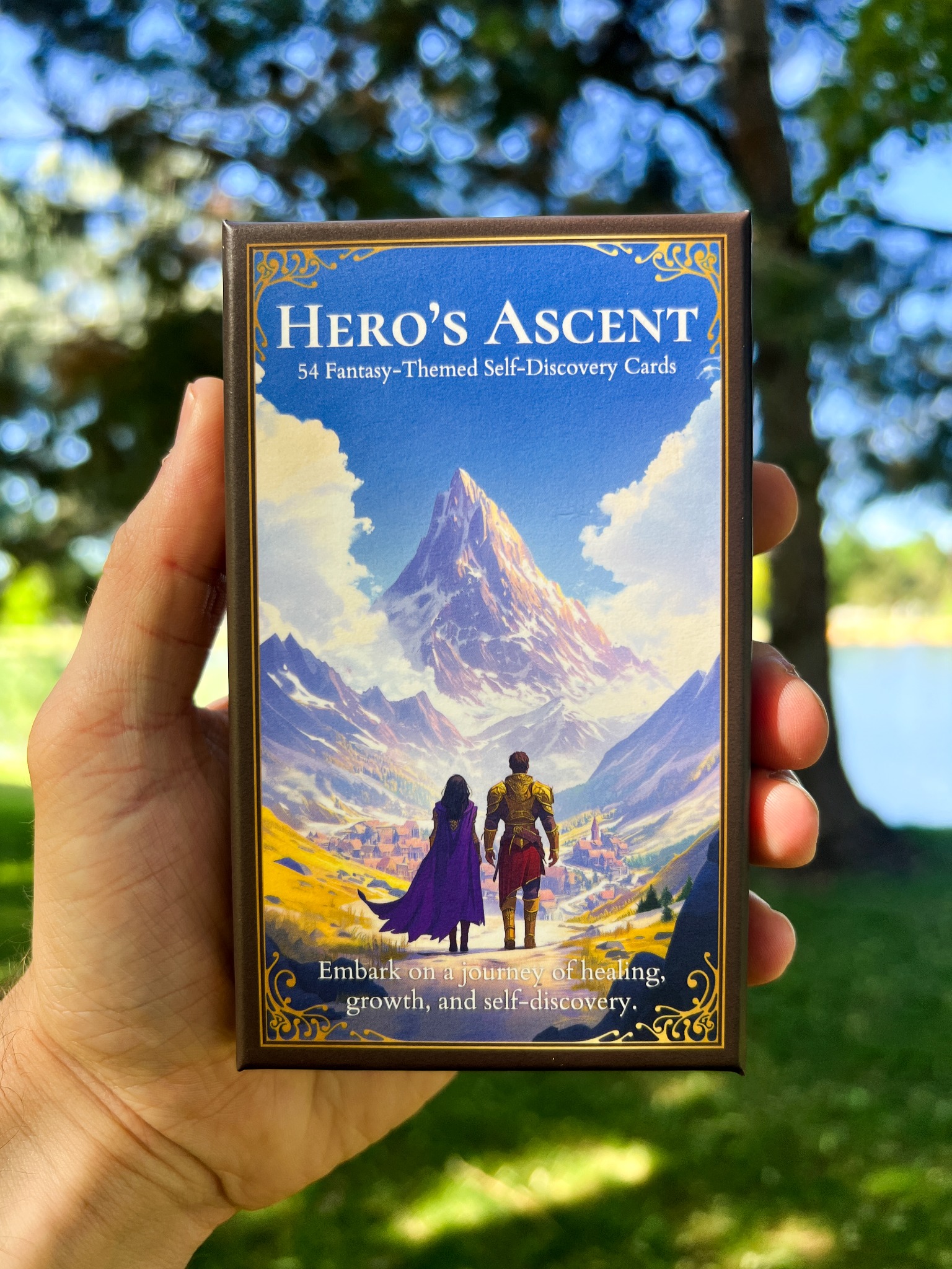 Silver Sparrow Cards Facebook ad: Hero's Ascent: 54 Fantasy-Themed Self-Discovery Cards