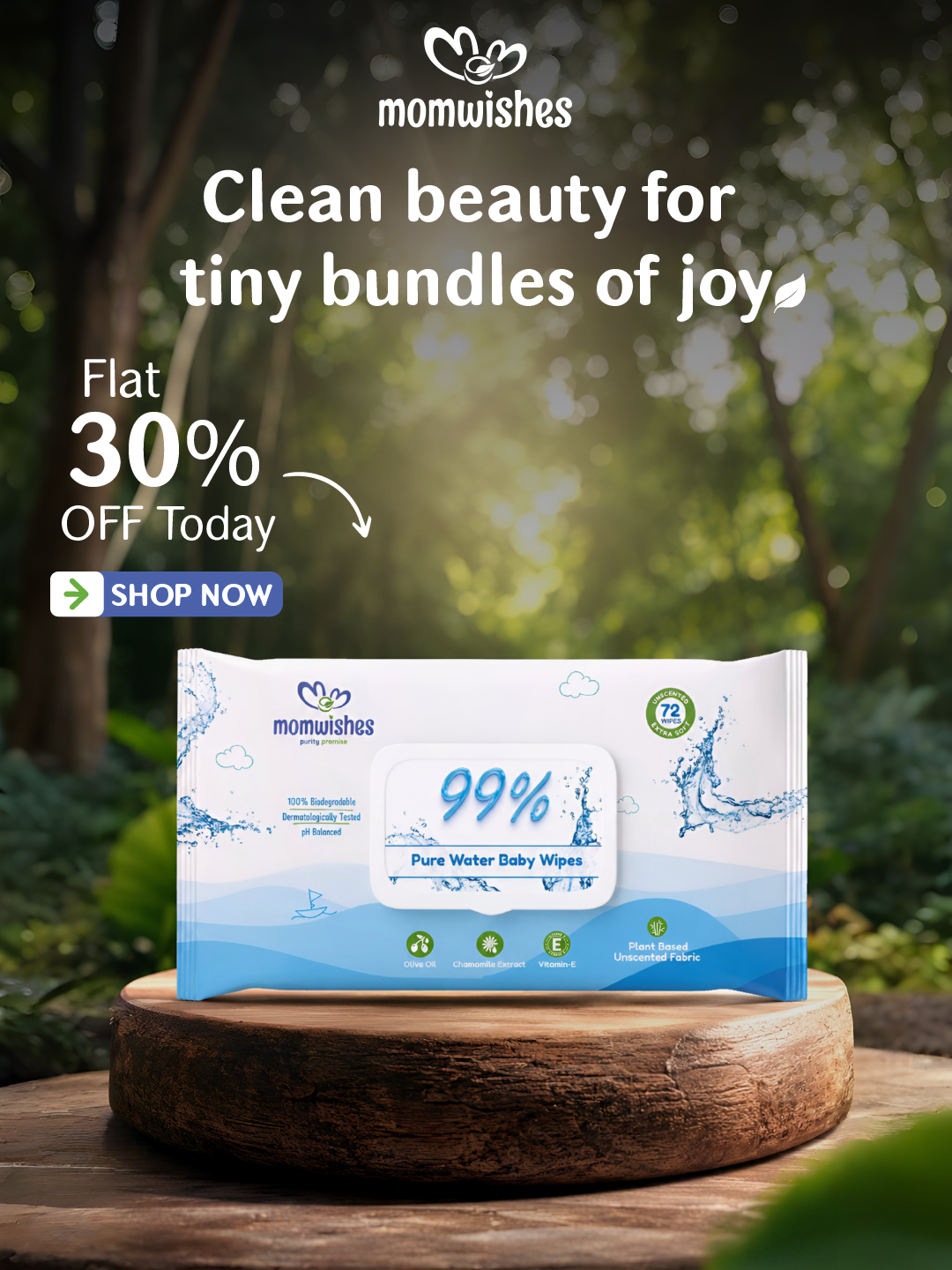 MomWishes Facebook ad: Get 30% OFF combo