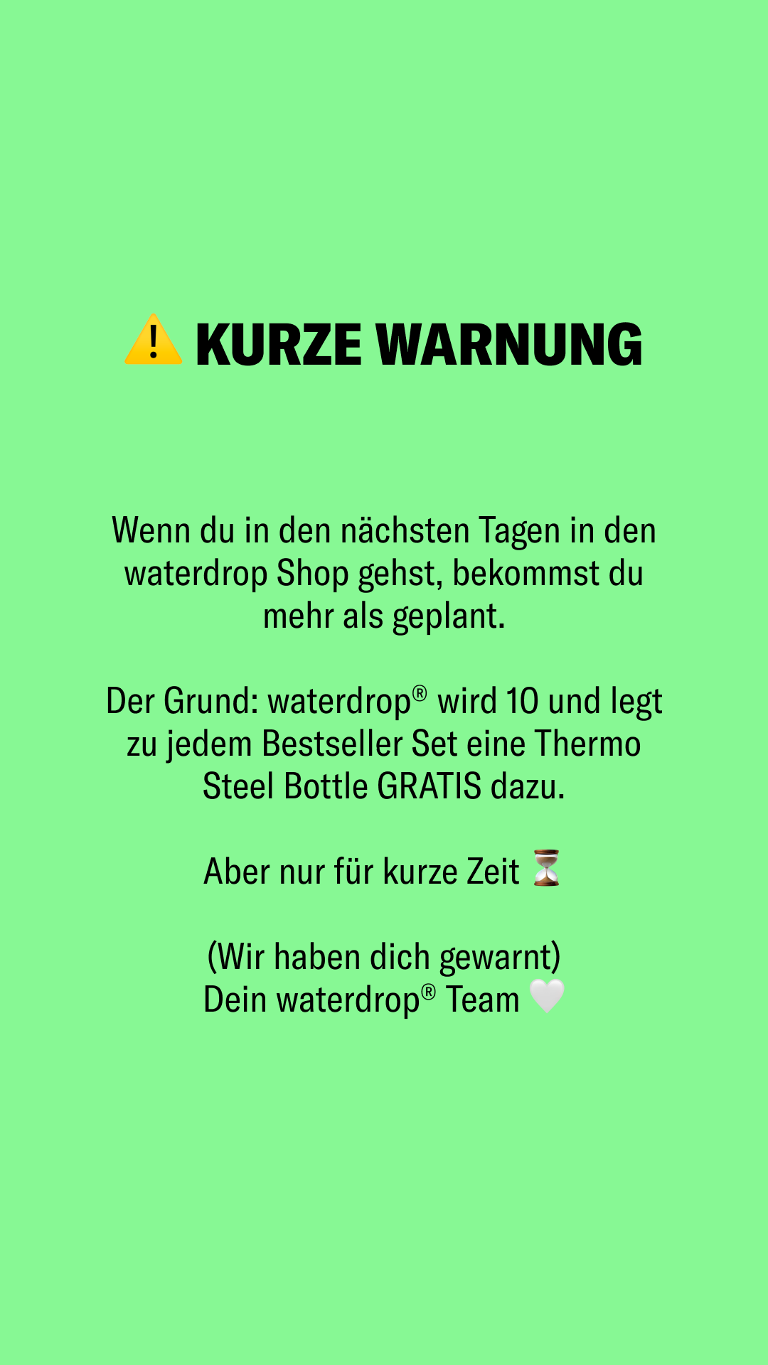 waterdrop Facebook ad