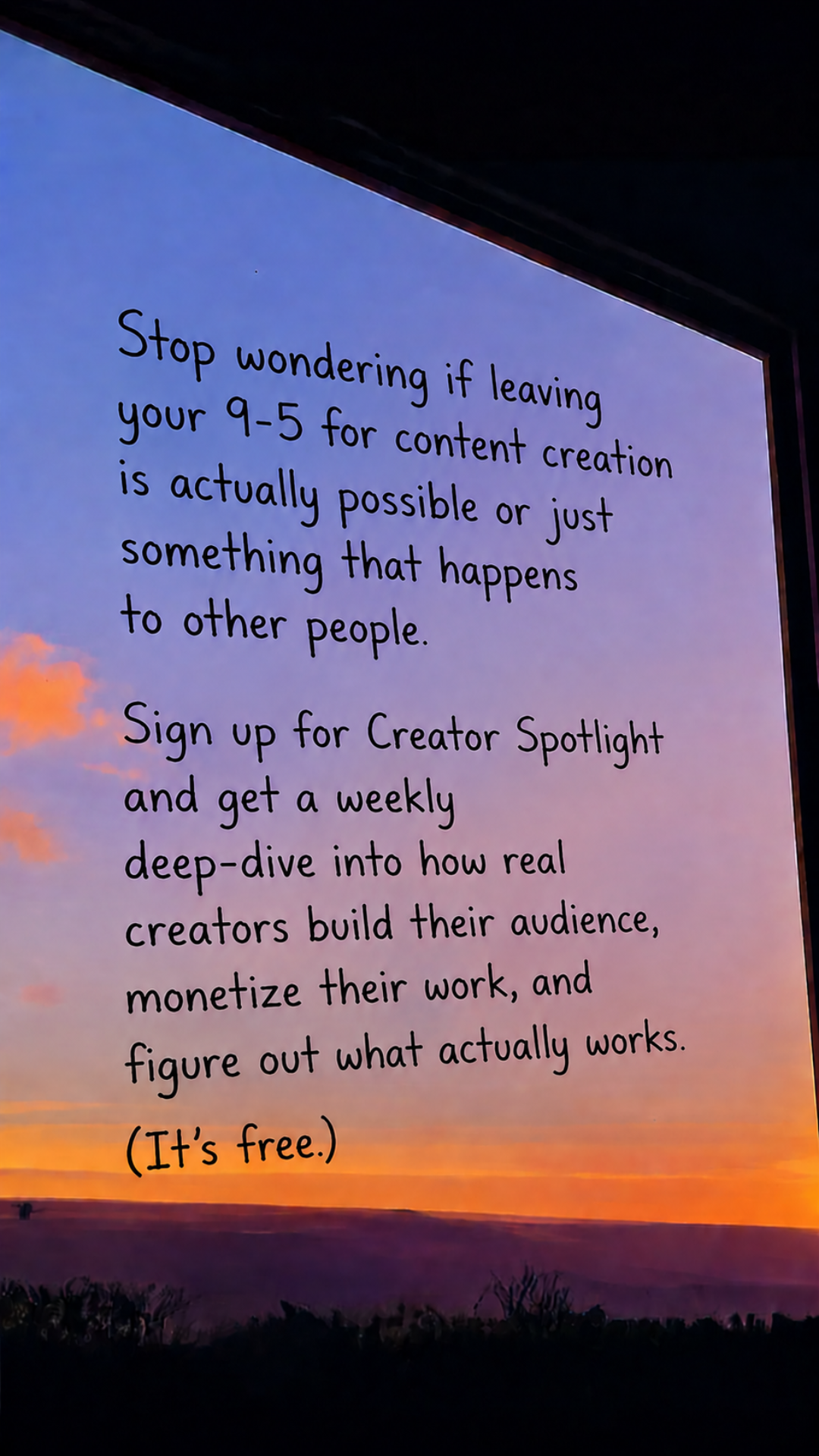 Creator Spotlight Facebook ad