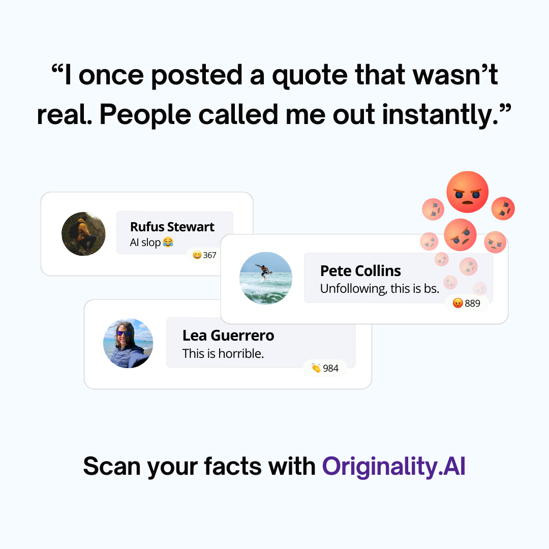 Originality.AI - AI Detection and Plagiarism Checking Facebook ad