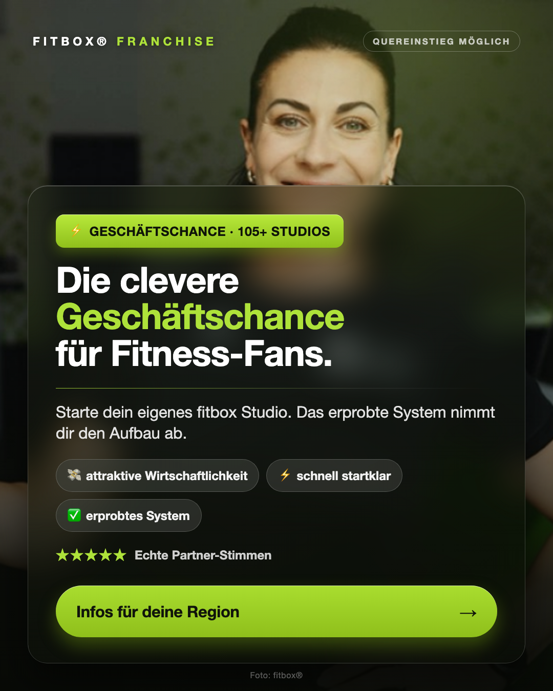 FranchisePORTAL Facebook ad: Die clevere Geschäftschance für Fitness-Fans…