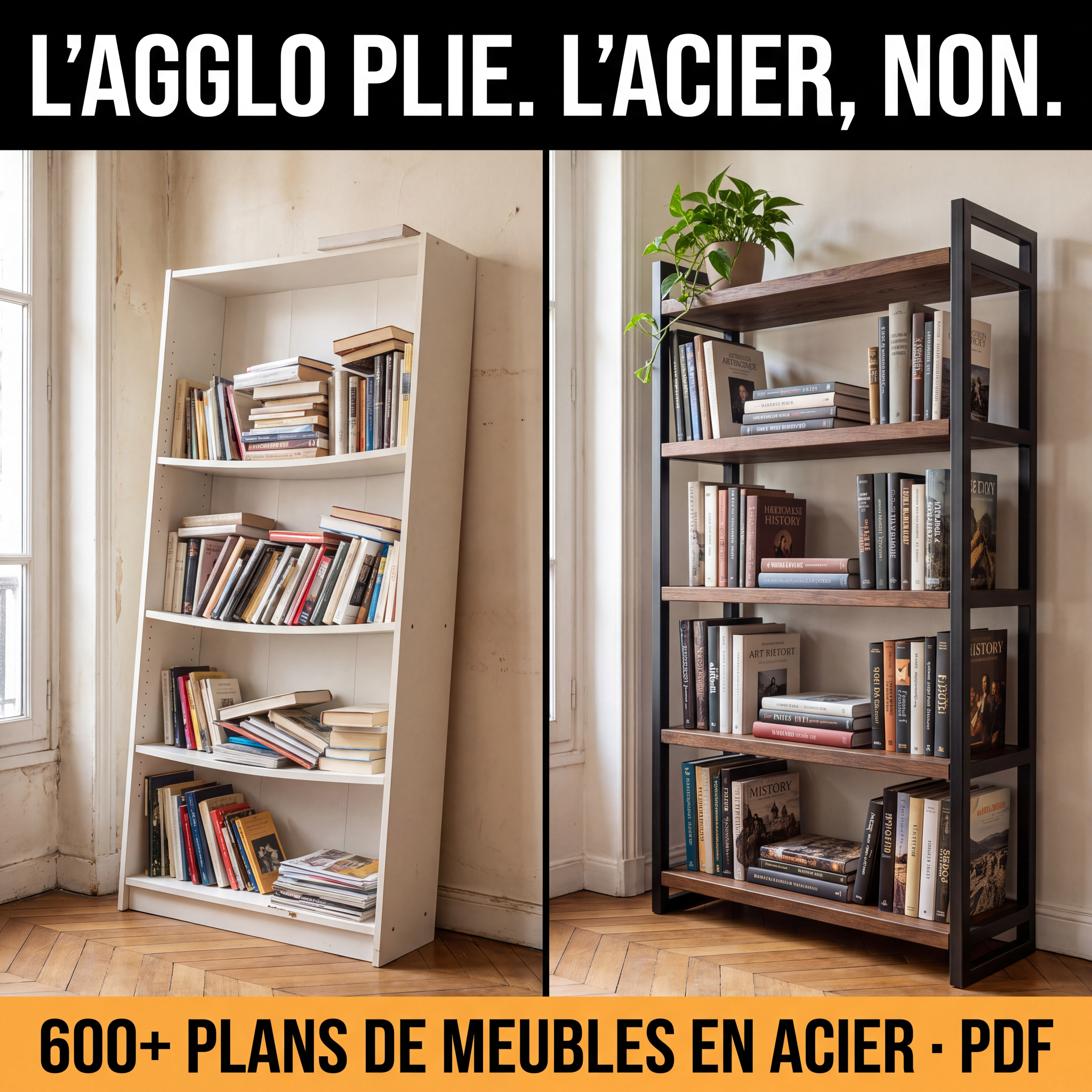 Master Crafts DIY Facebook ad: 600+ Plans de Meubles en Acier