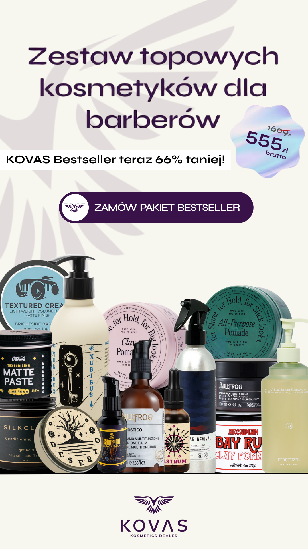KOVAS Kosmetics Dealer Facebook ad from Nov 17, 2025