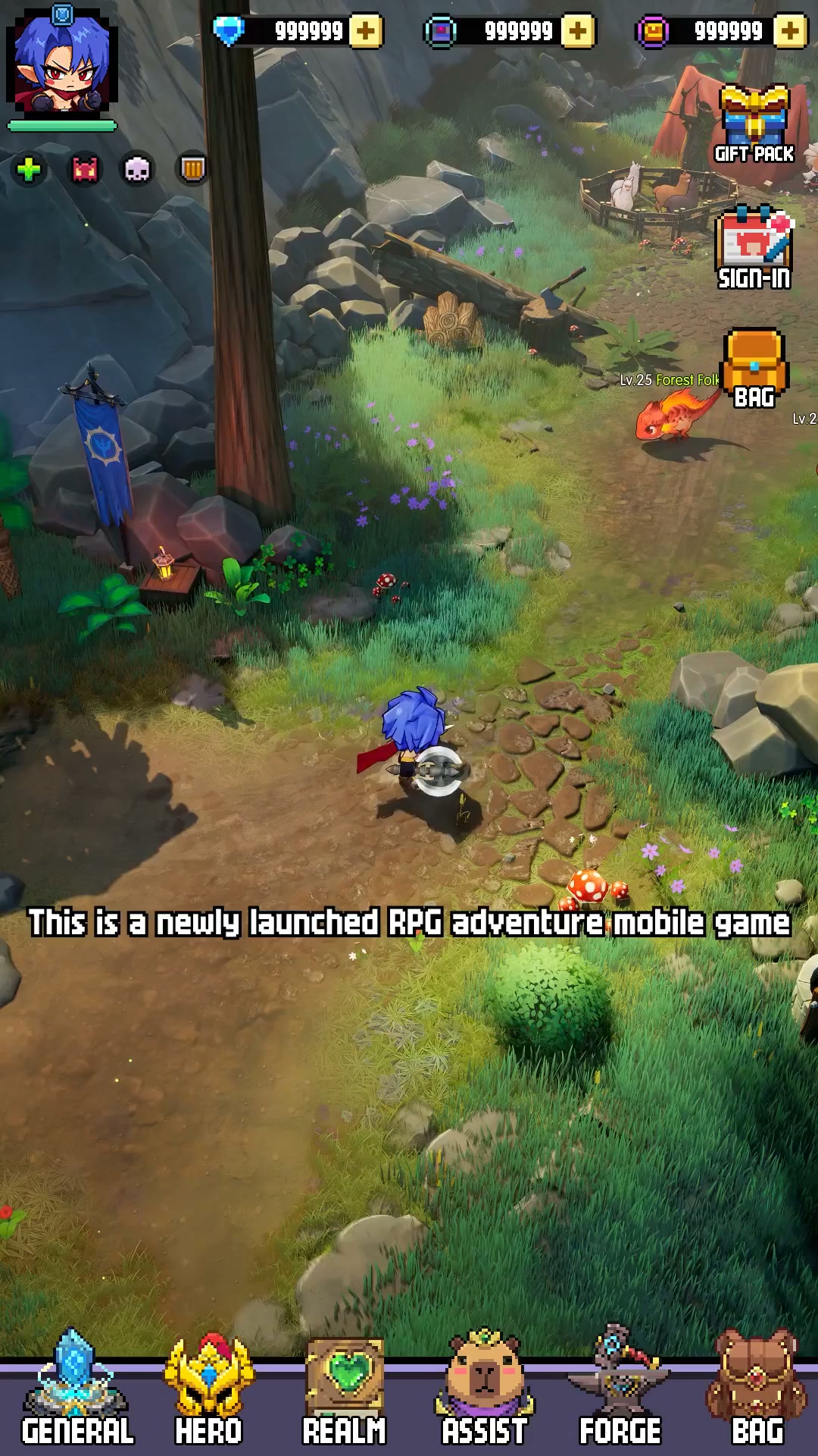 Pixel Slayer Saga Facebook ad: Strike & Loot Fantasy Idle RPG