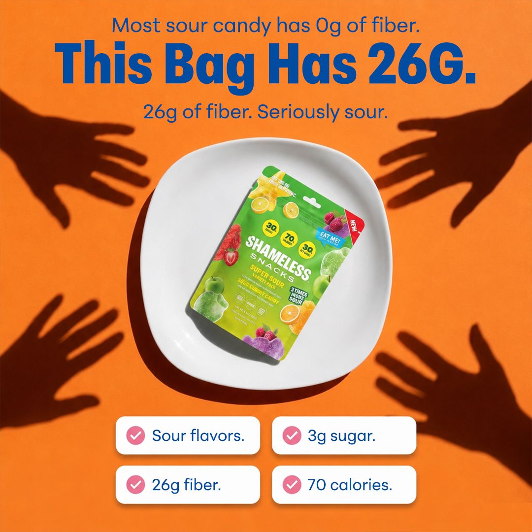 Shameless Snacks Facebook ad