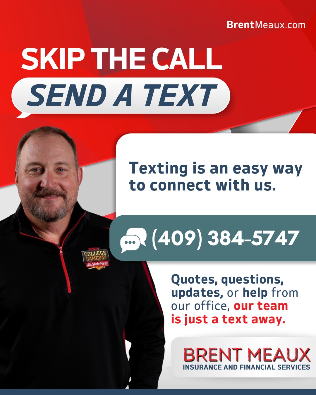 Brent Meaux - State Farm Agent Facebook ad: TX Auto & Home Insurance Agent Brent Meaux - State Farm