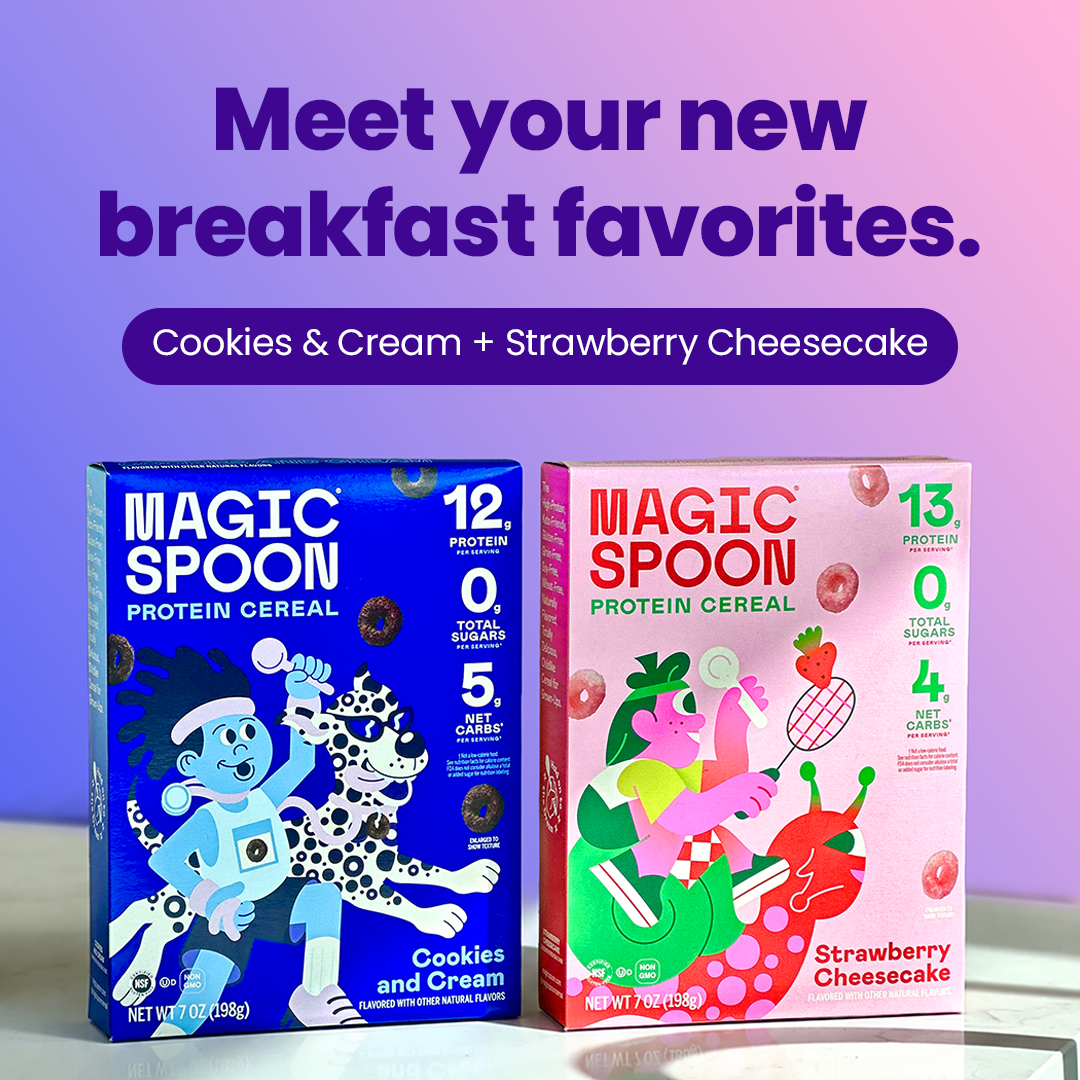 Magic Spoon Cereal Facebook ad: Meet Your New Breakfast Favorites