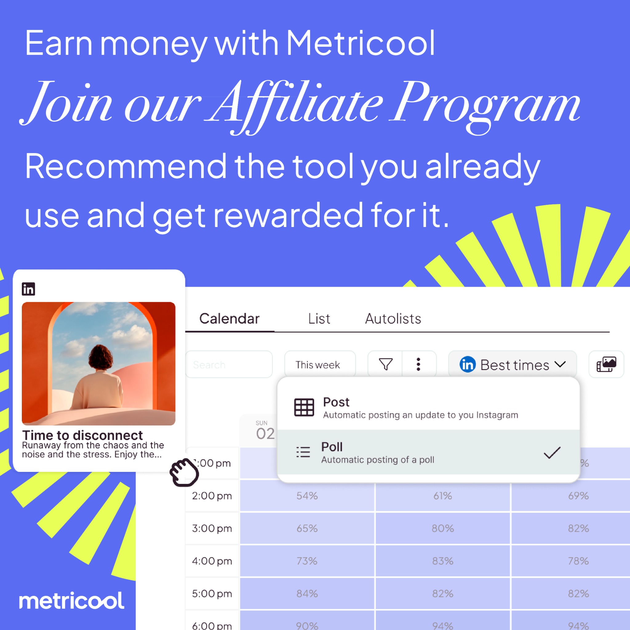 Metricool Facebook ad