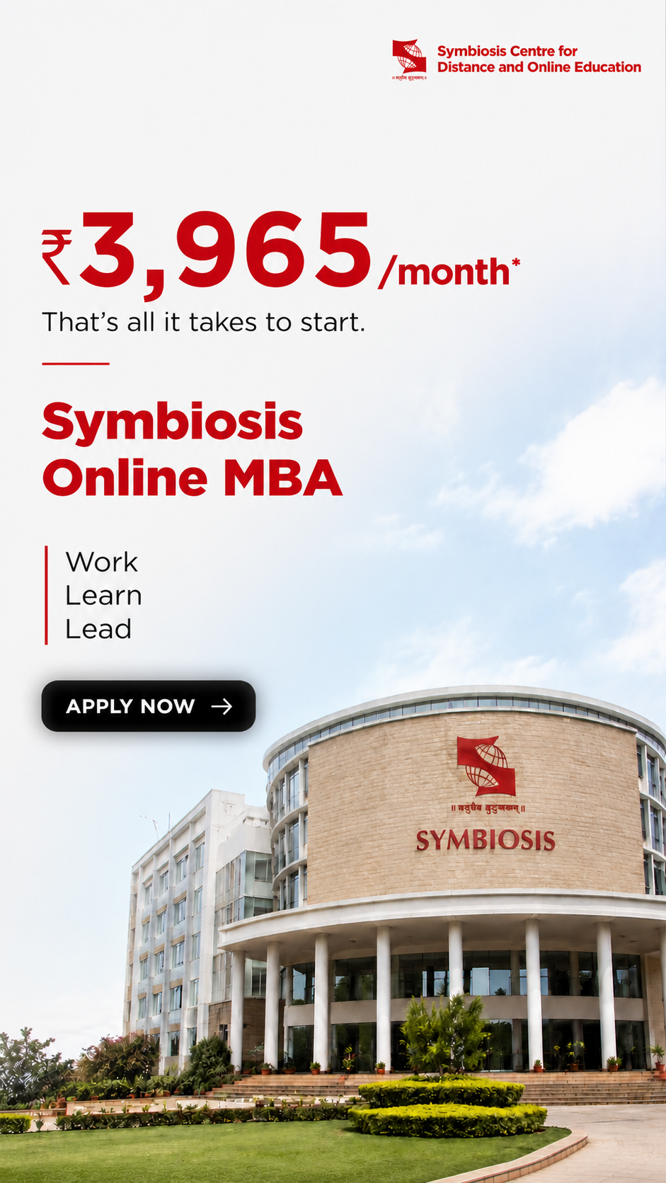 Symbiosis Online Programs Facebook ad