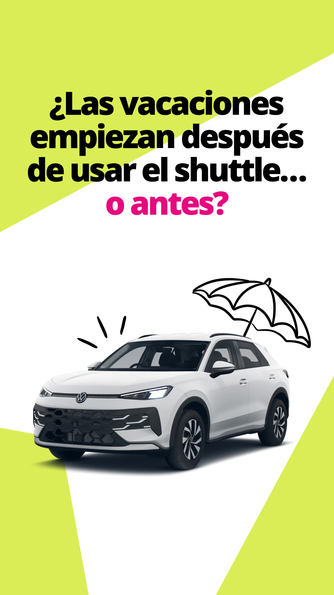 Goldcar Facebook ad: ¡Vuela, conduce y no esperes!