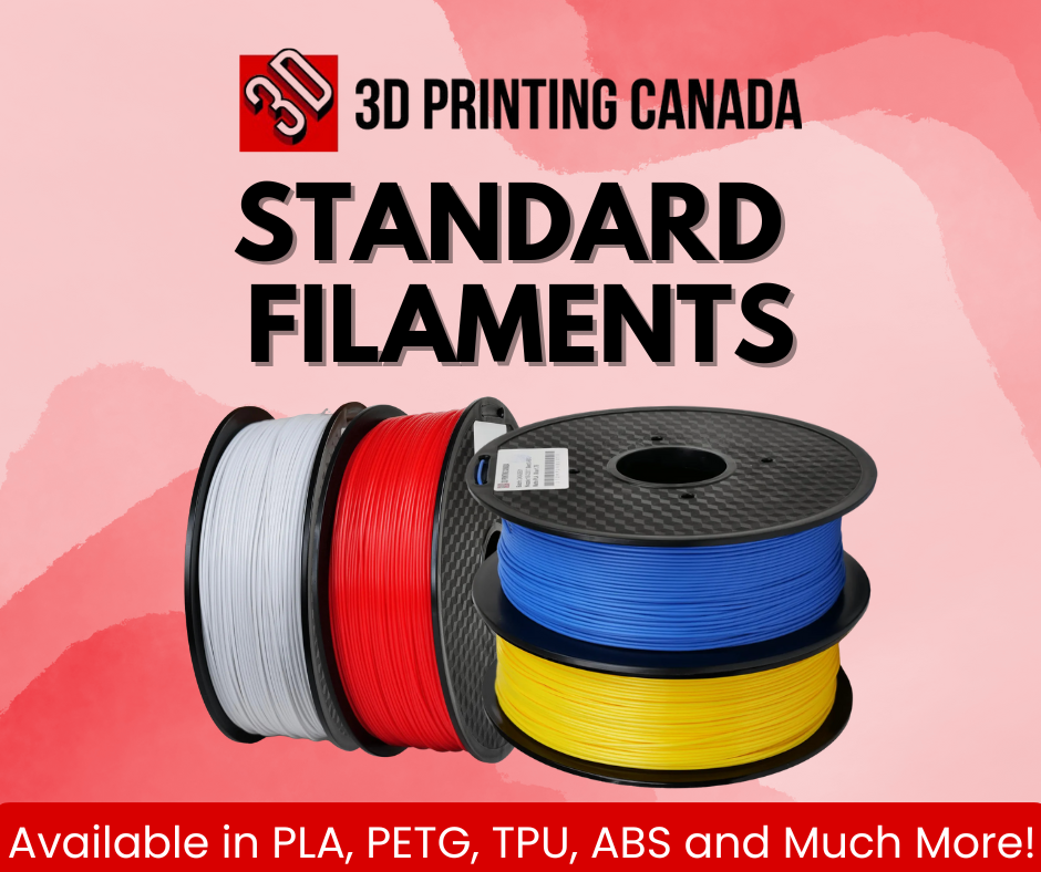 Filaments 3D Québec Facebook ad: Filament Standard, Performance Fiable à un Prix Abordable!