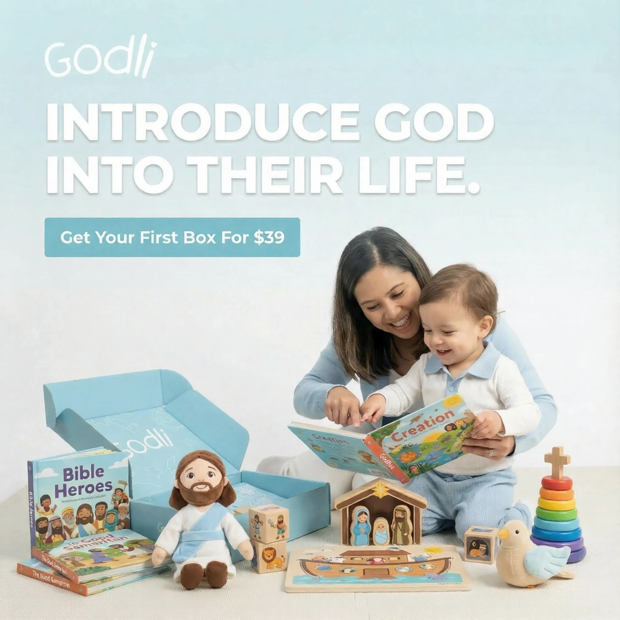Godli Facebook ad: Help Your Child Grow With God