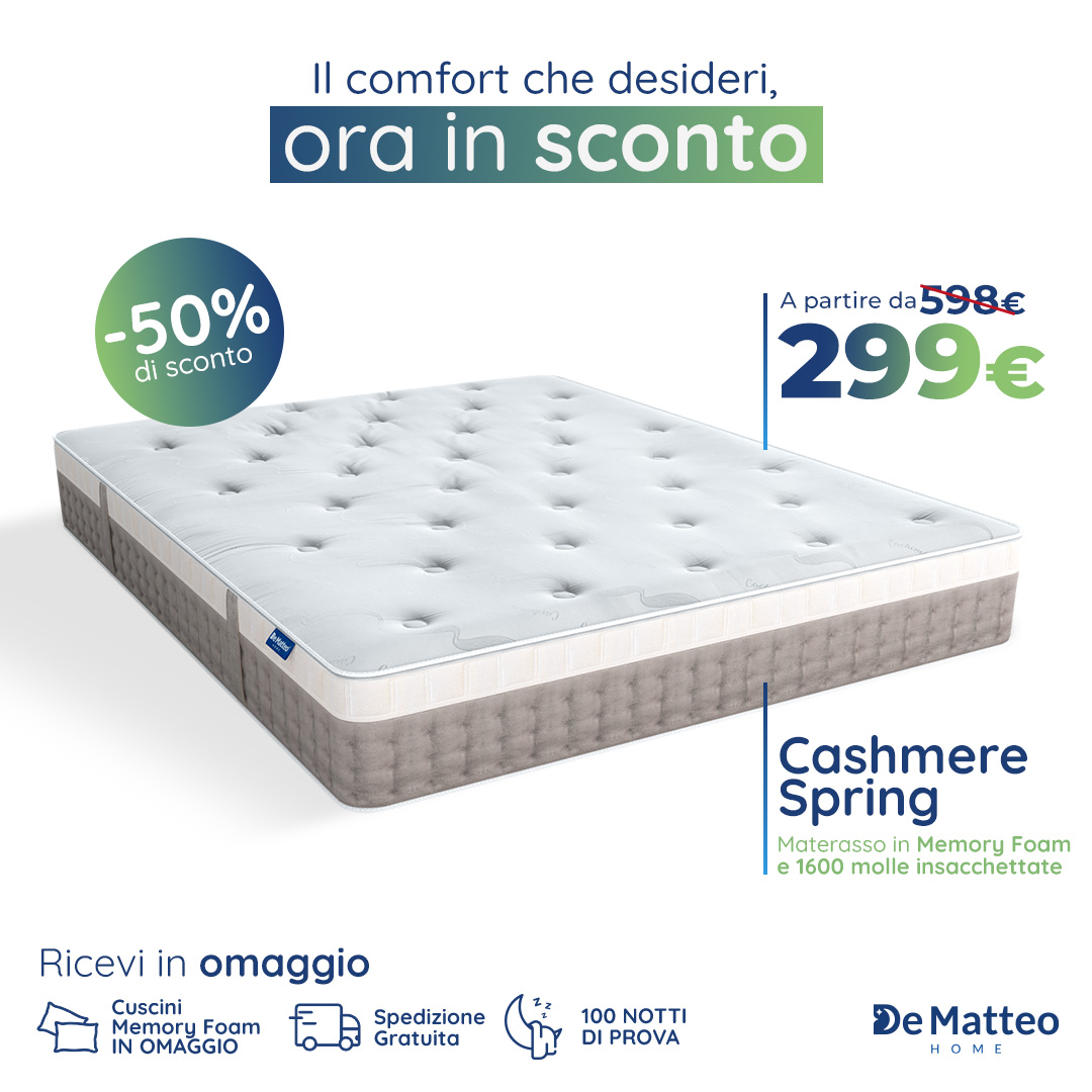 De Matteo Home Facebook ad: Trasforma le tue notti