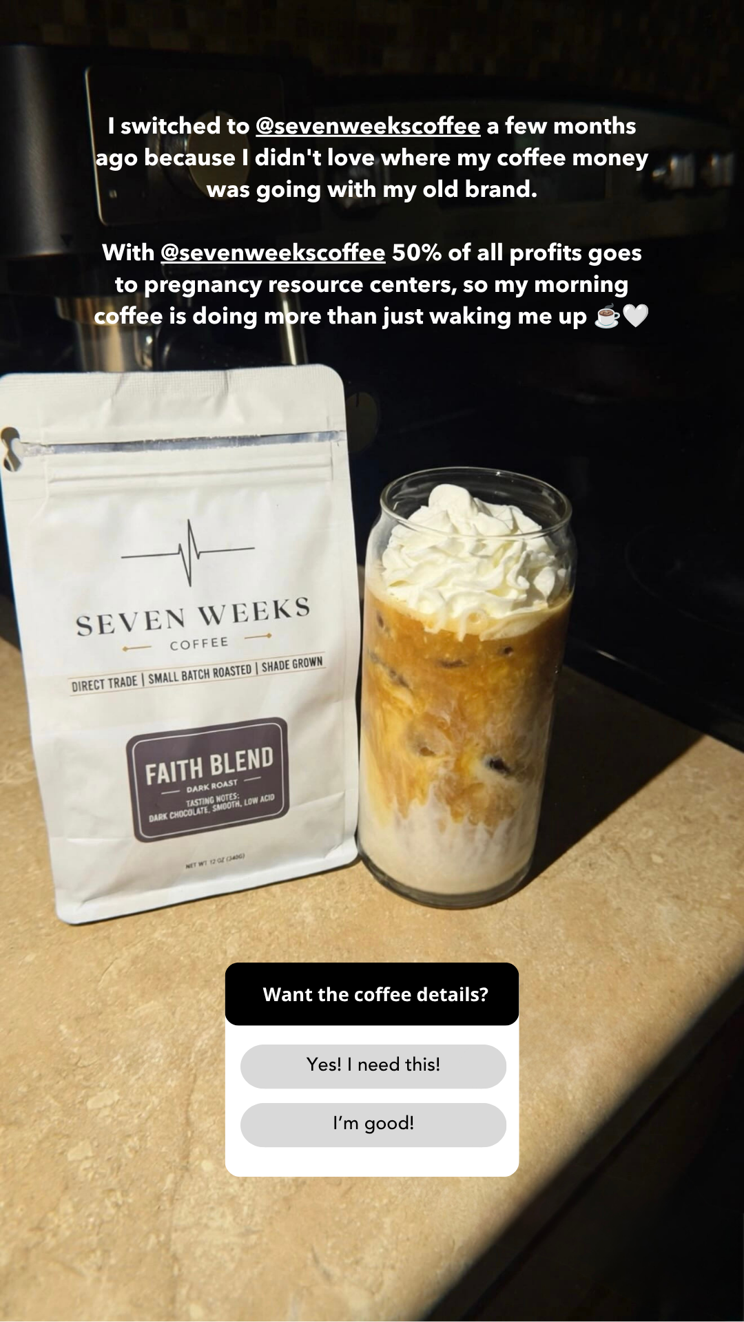 Seven Weeks Coffee Facebook ad
