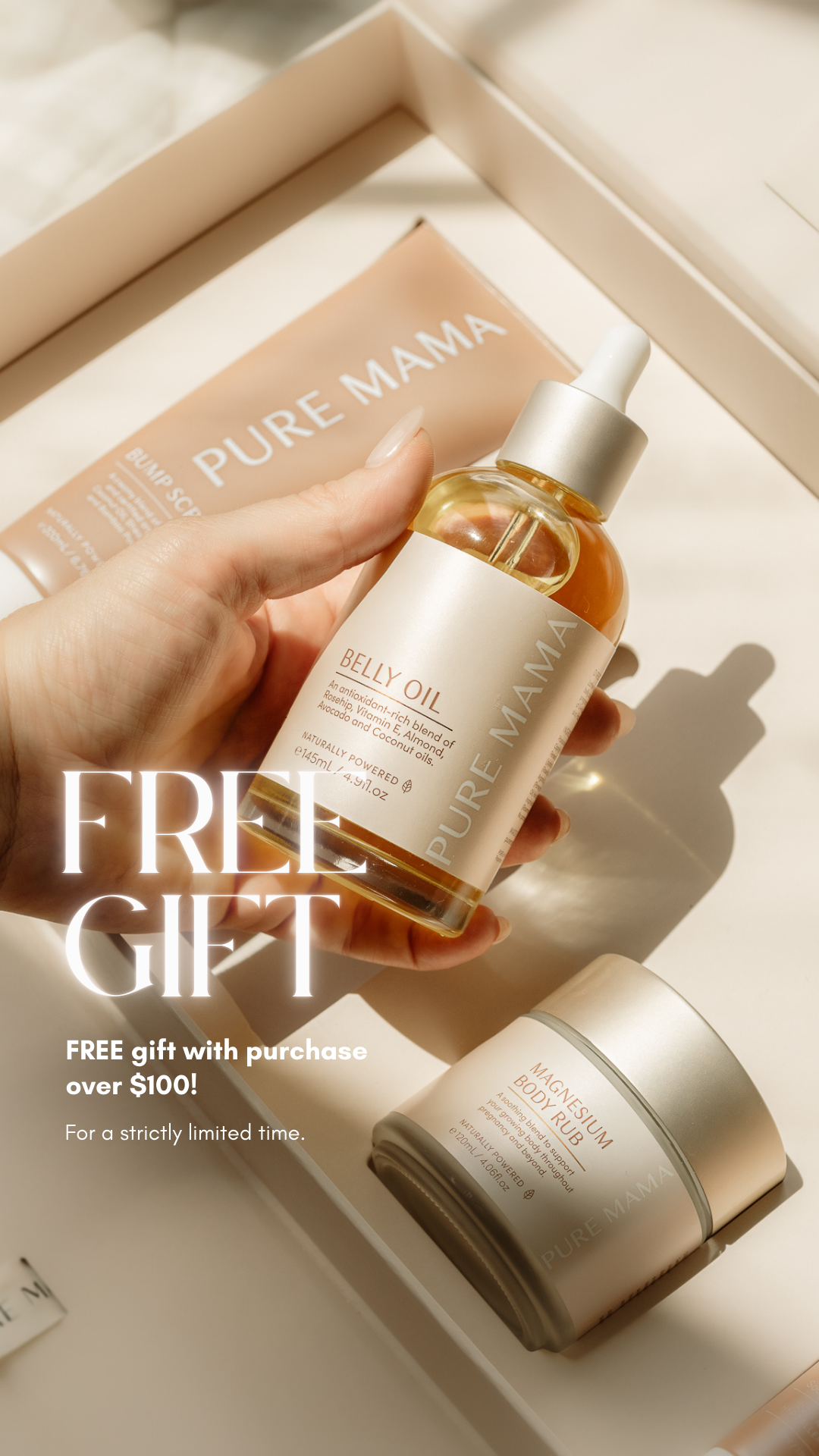 PURE MAMA Skincare Facebook ad