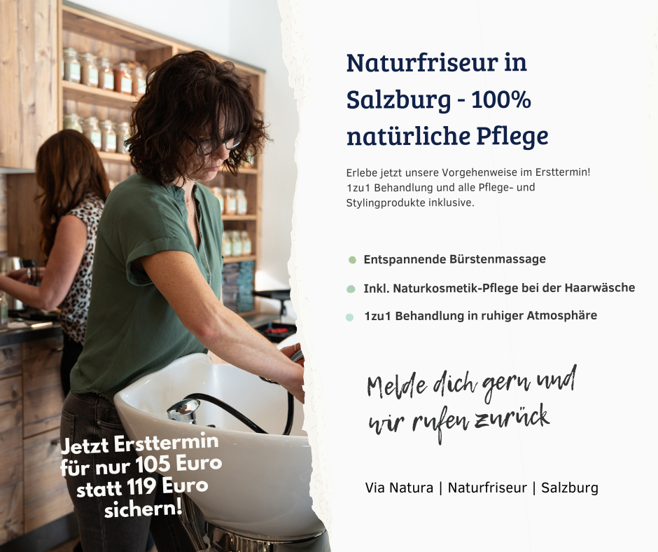 Via Natura - Naturfriseur Salzburg Facebook ad: Starte deinen Weg zu schönem Haar