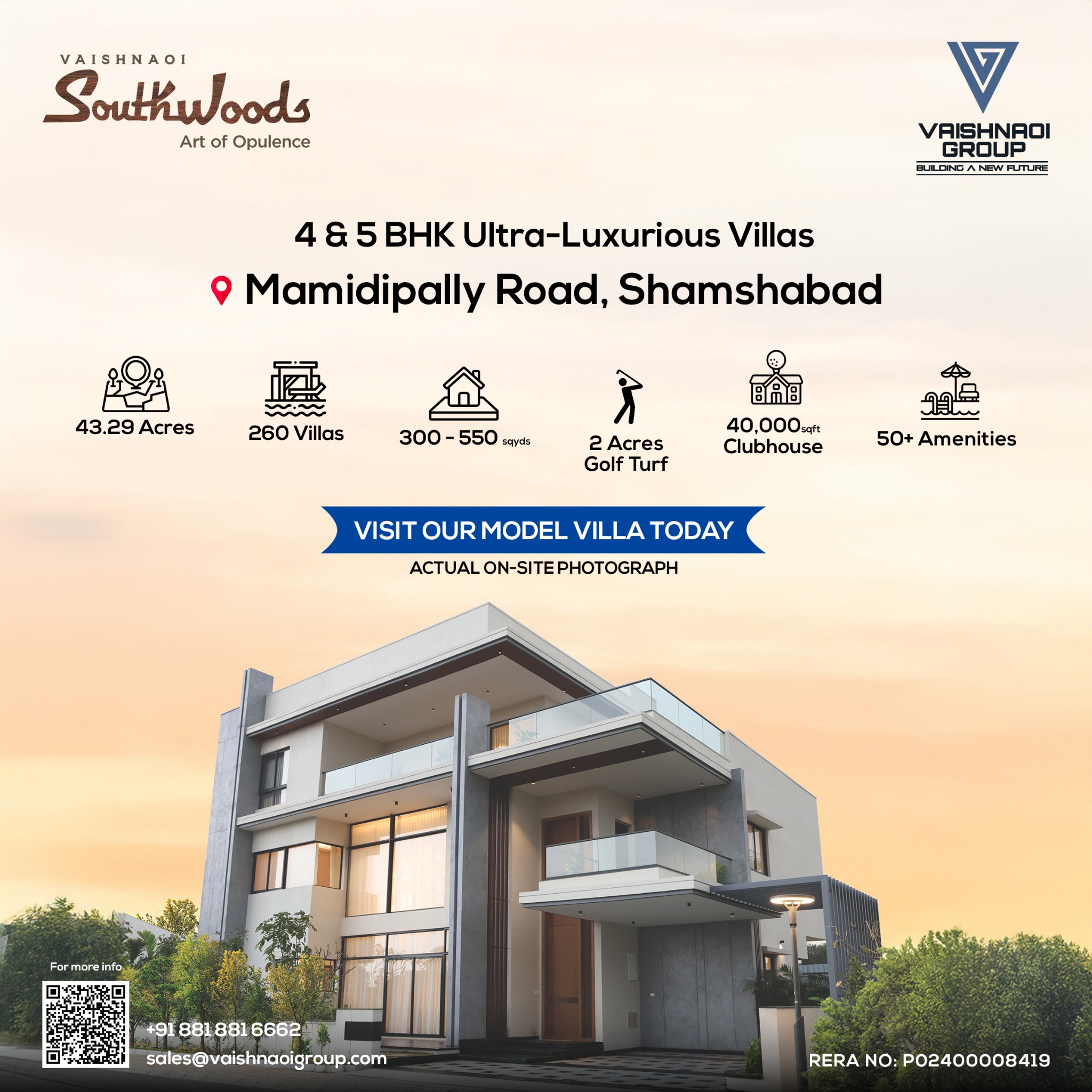 Vaishnaoi Group Facebook ad: Why settle for a backyard when you can…