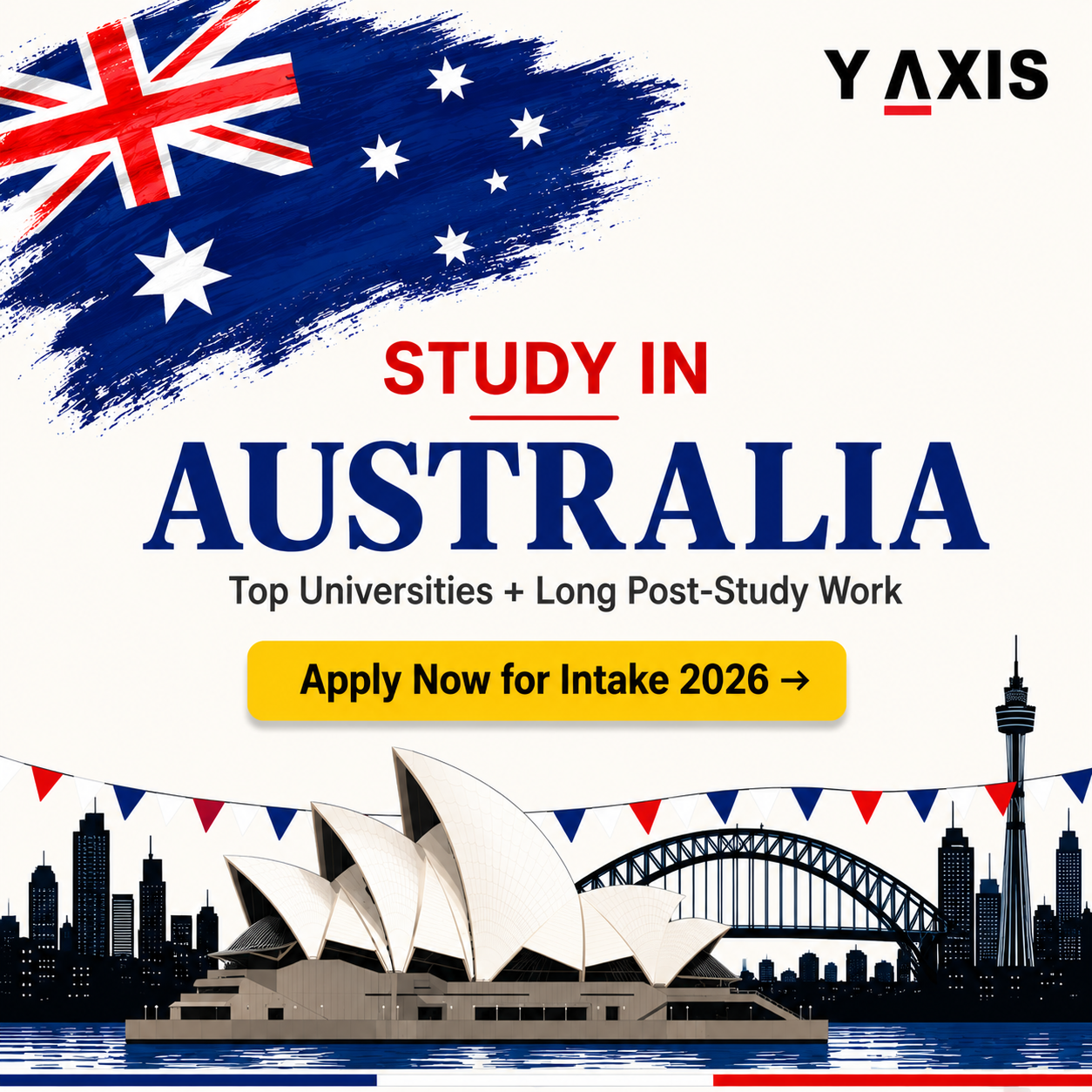 Y-Axis Middle East Facebook ad: IELTS Accepted in Australia
