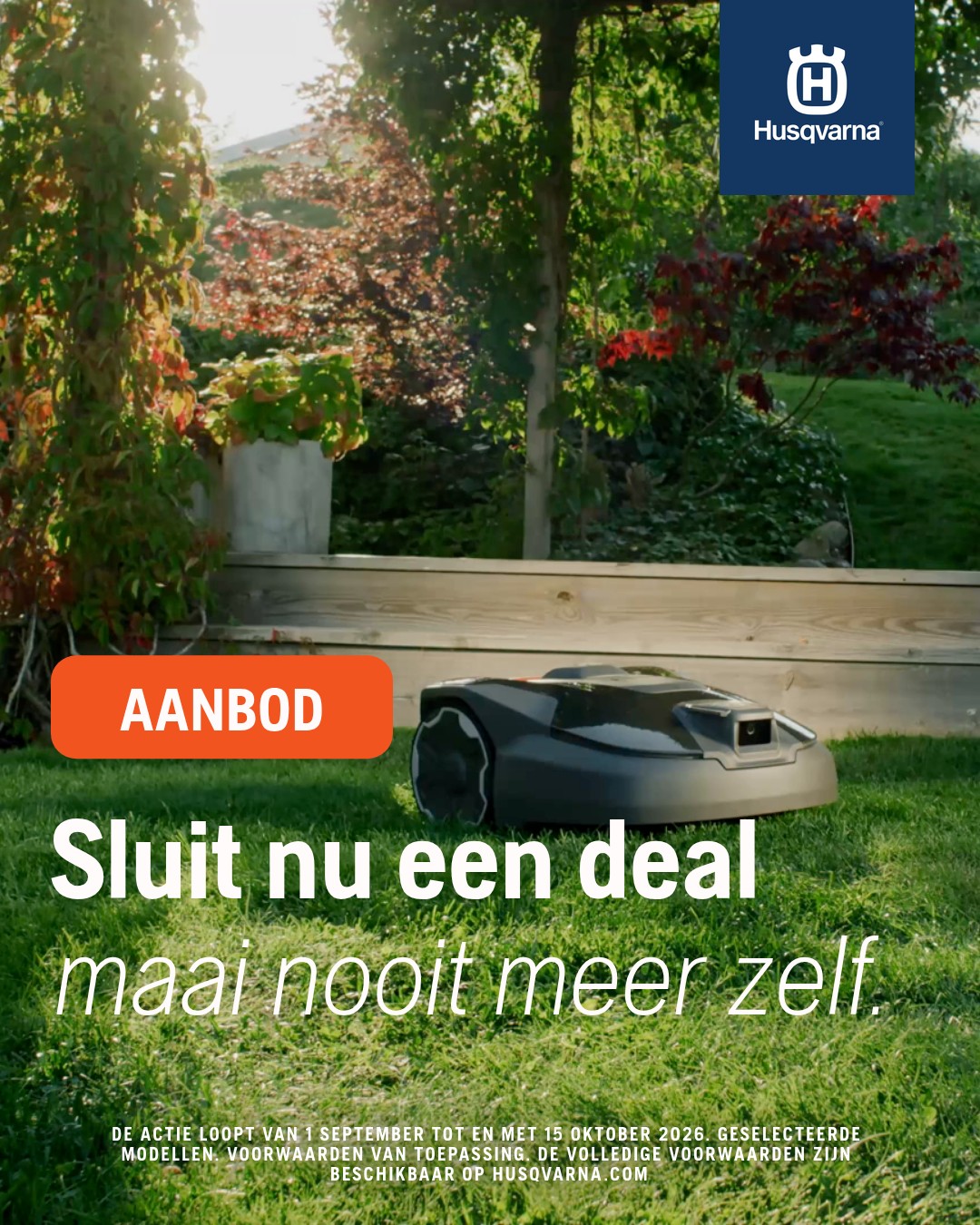 Husqvarna Facebook ad: Tijdelijke aanbieding