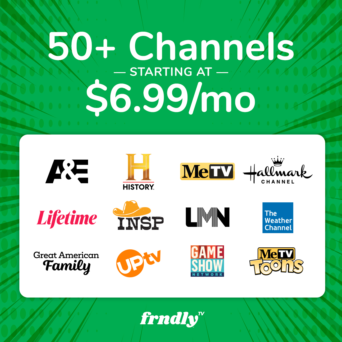 Frndly TV Facebook ad