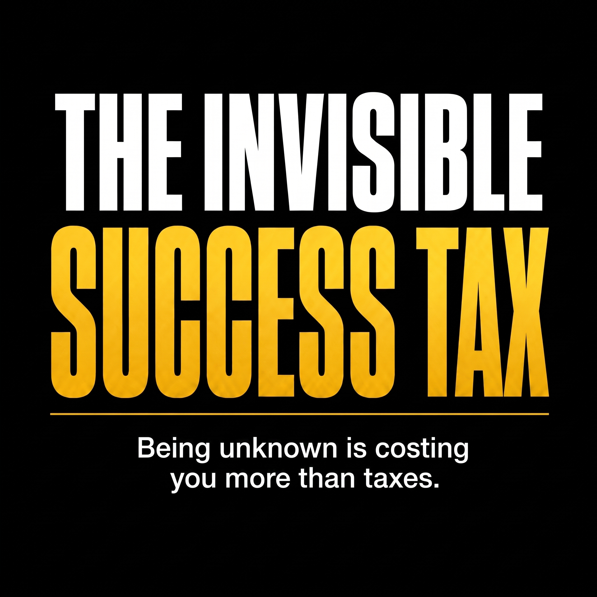 JT Foxx Facebook ad: Stop Paying the Invisible Success Tax