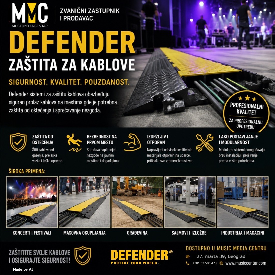 Music Media Centar Facebook ad: Defender zaštita za kablove Arhive