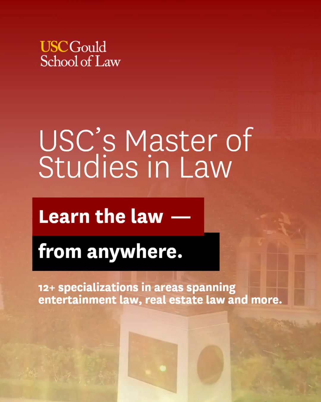 USC Gould School of Law Facebook ad: USC Gould Online MSL