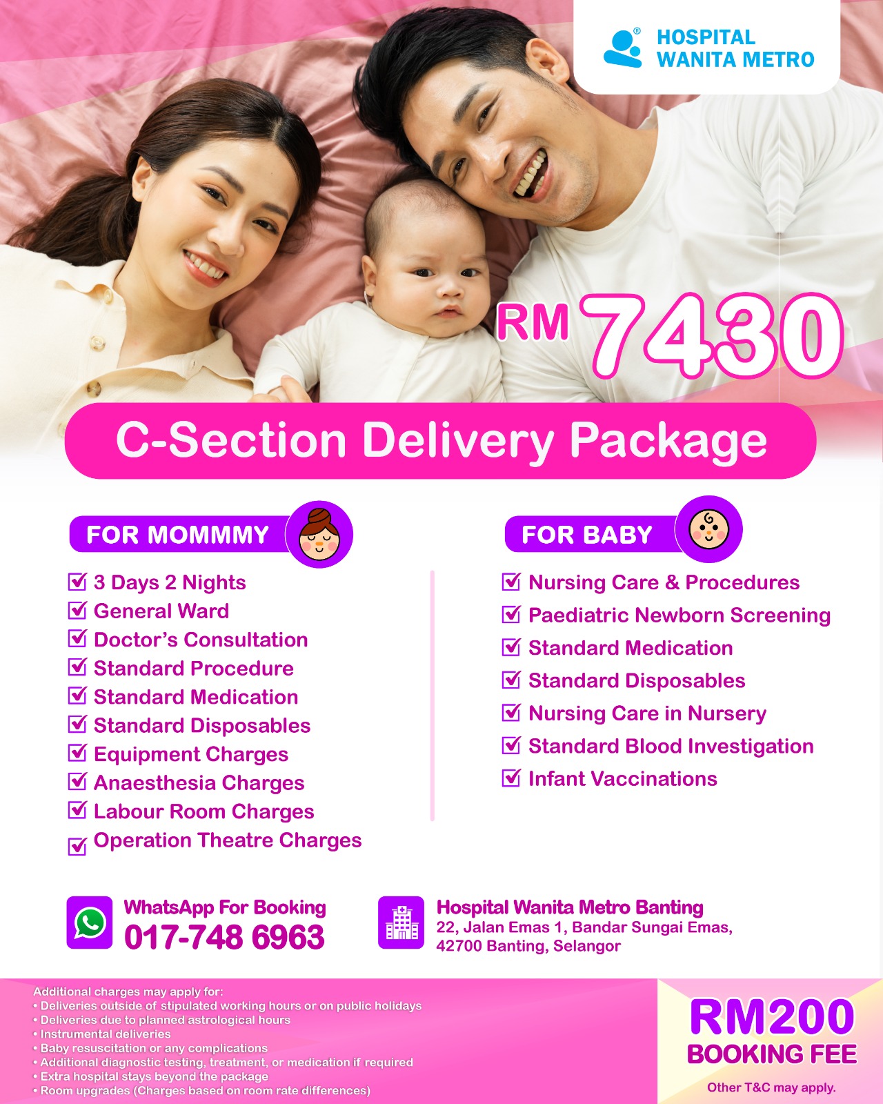 Hospital Wanita Metro Banting Facebook ad: NEW DELIVERY PACKAGE LAUNCH!