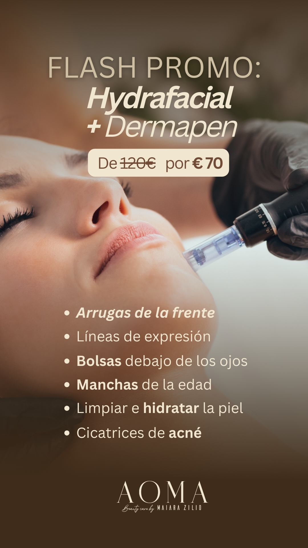 AOMA Beauty care . Maiara Zilio Facebook ad