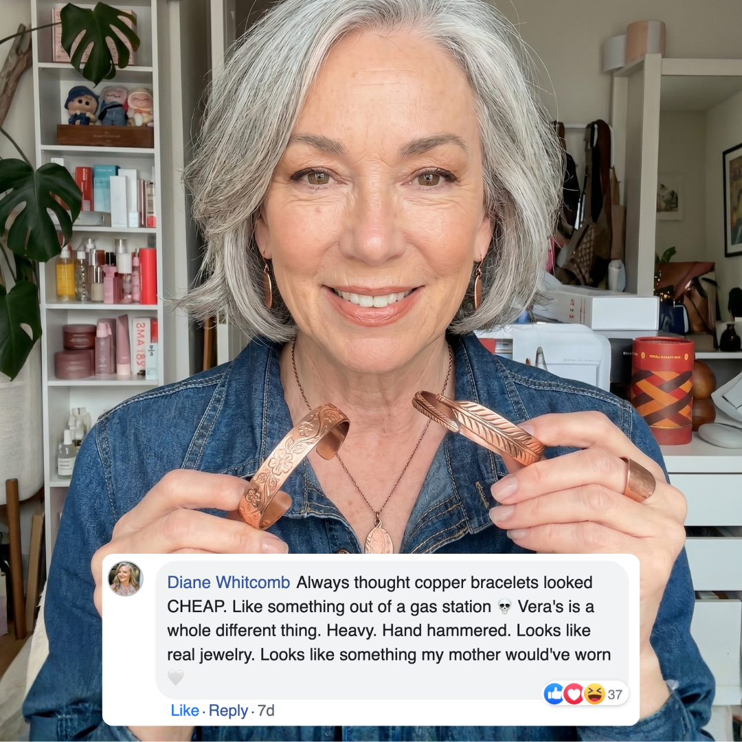 Vera’s Copper Jewelry Facebook ad